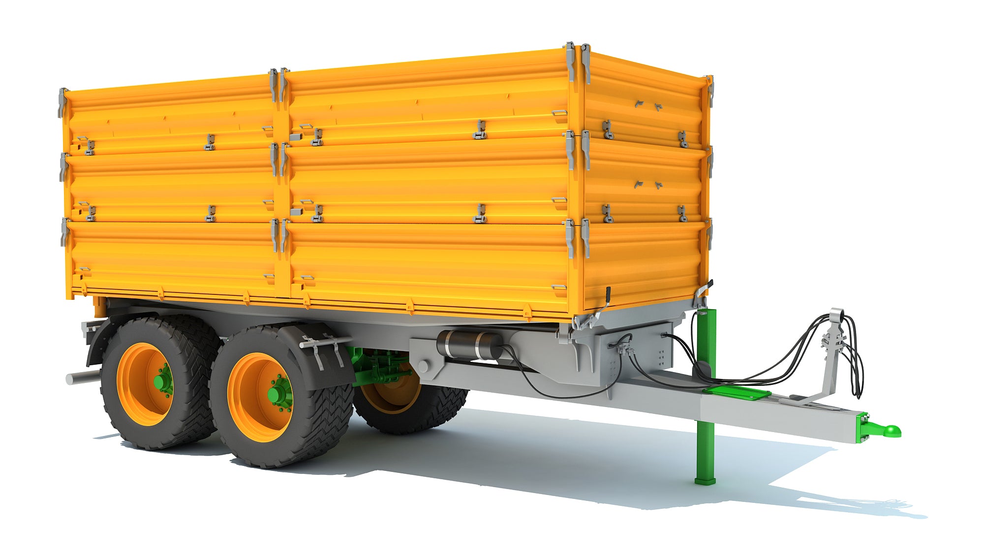 Farm Tractor Trailer 3D model