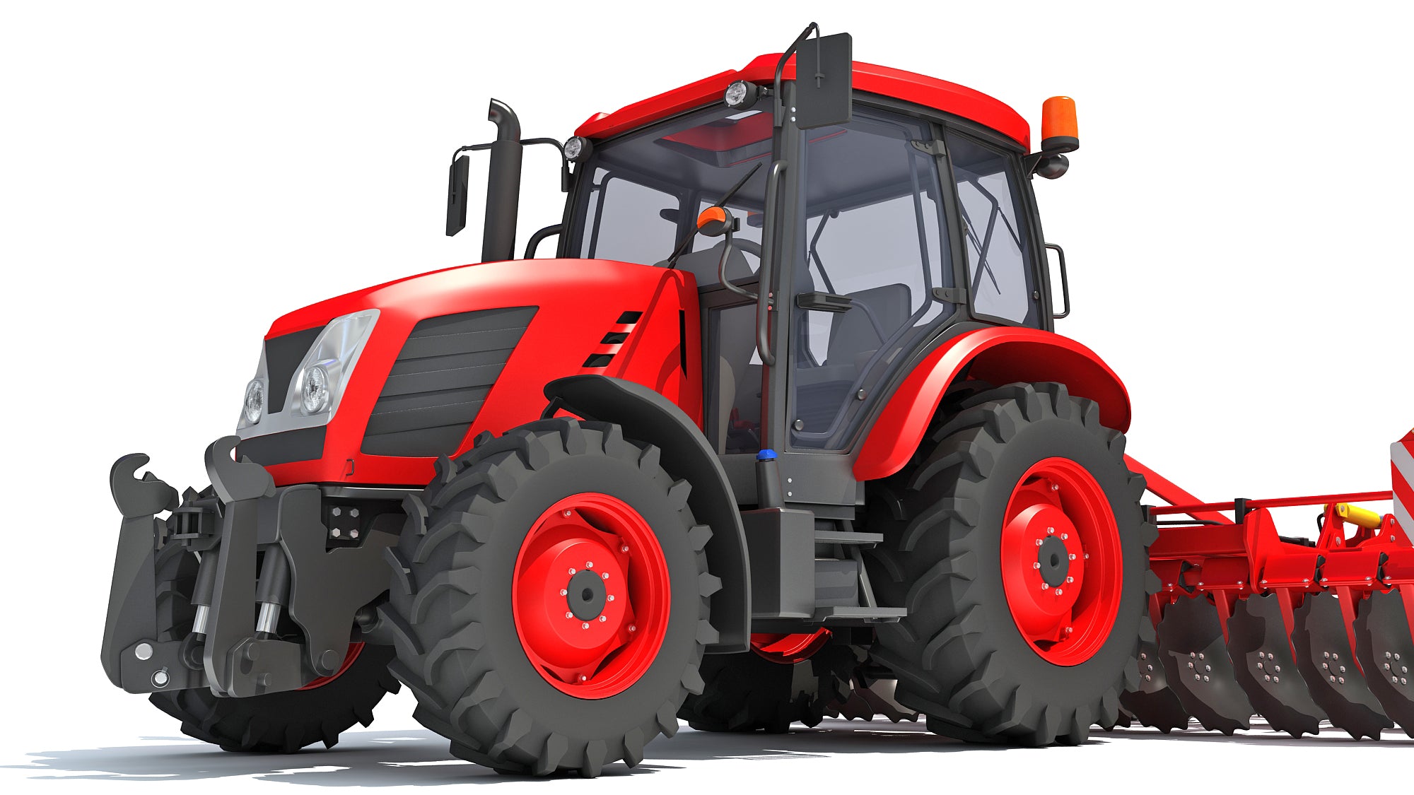 Tractor with Compact Disc Harrow