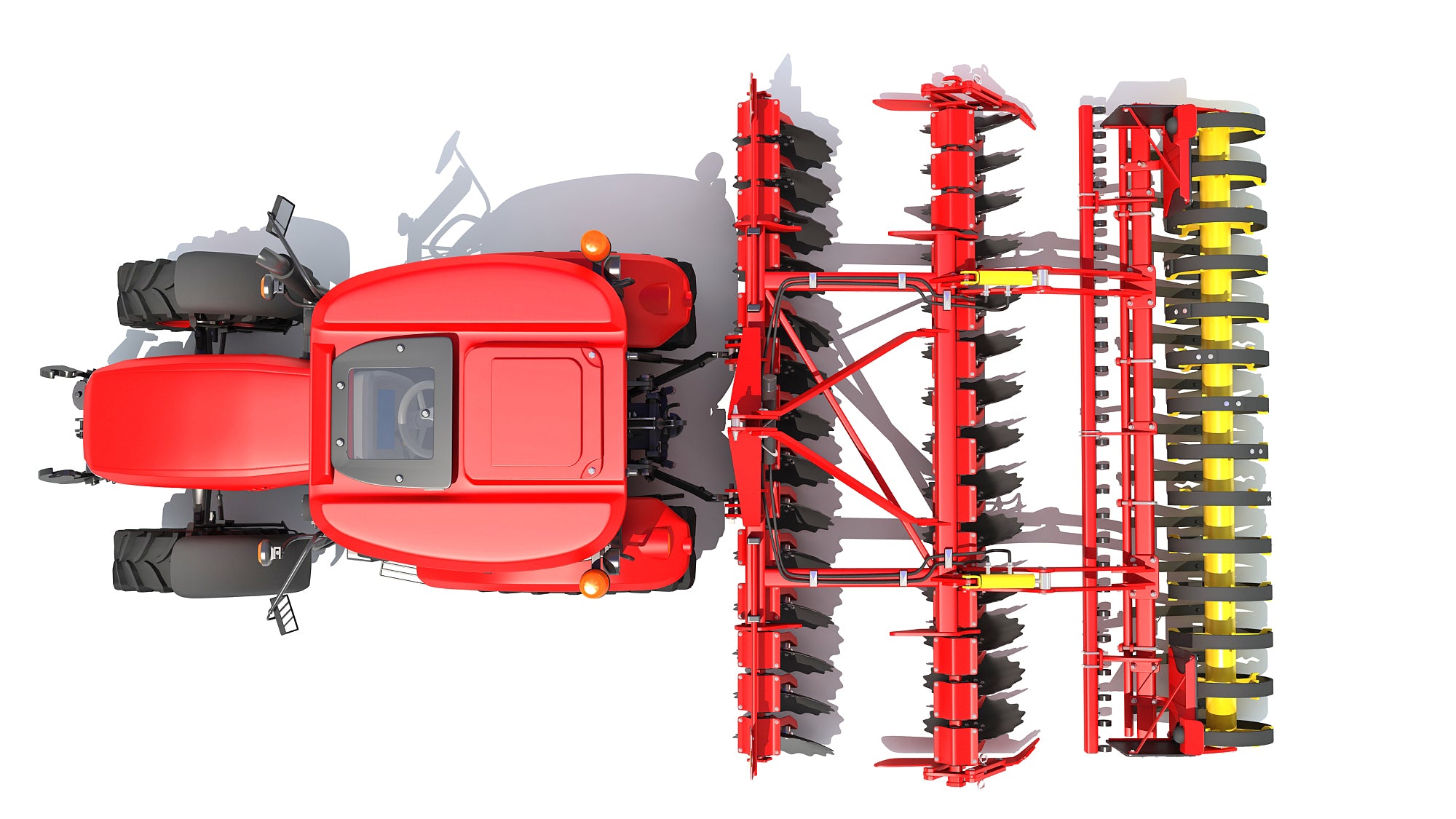 Tractor with Compact Disc Harrow