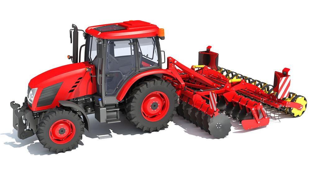 Tractor with Compact Disc Harrow