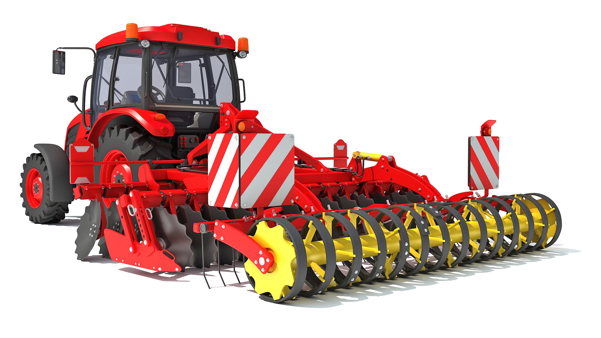 Tractor with Compact Disc Harrow