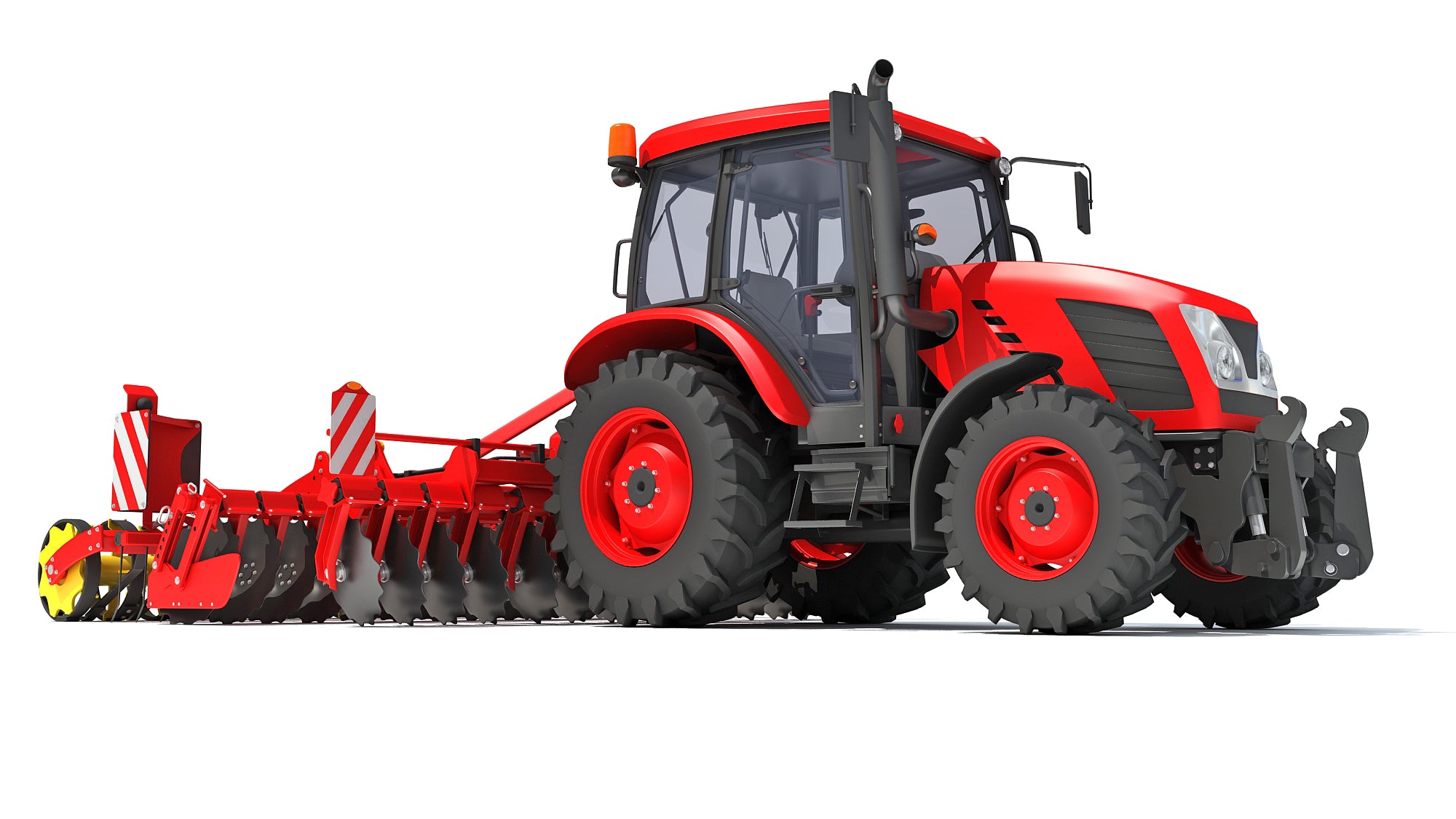 Tractor with Compact Disc Harrow