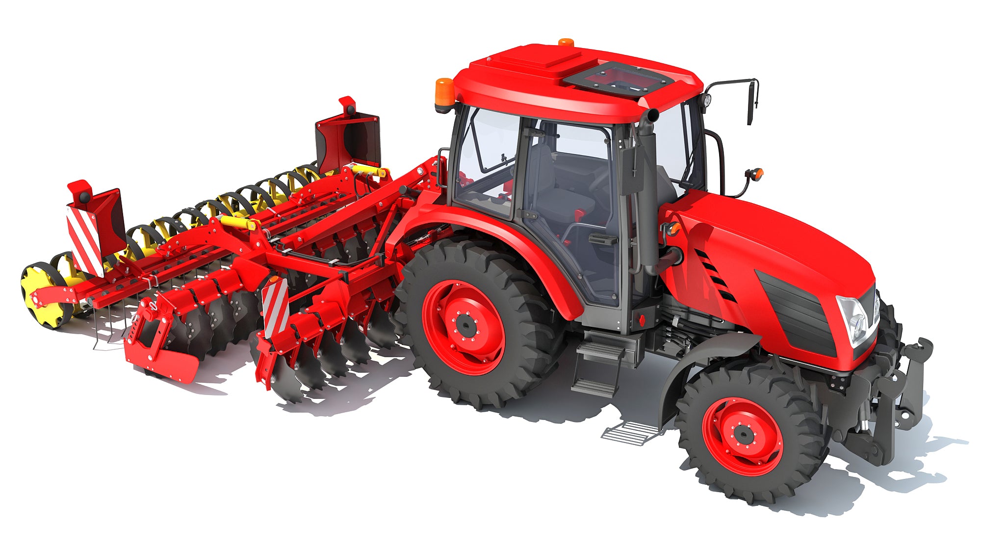 Tractor with Compact Disc Harrow