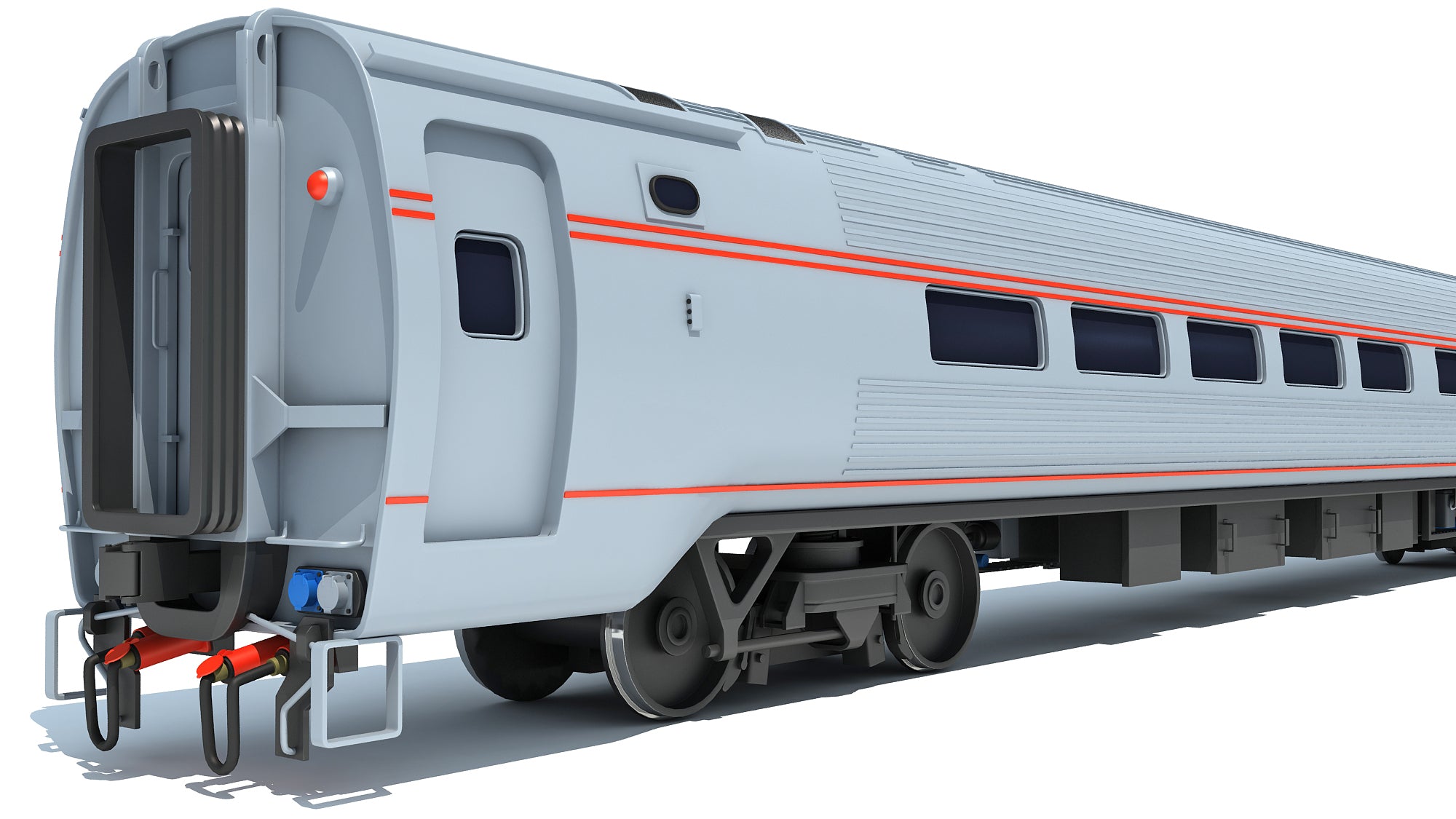 Passenger Train Car 3D Model