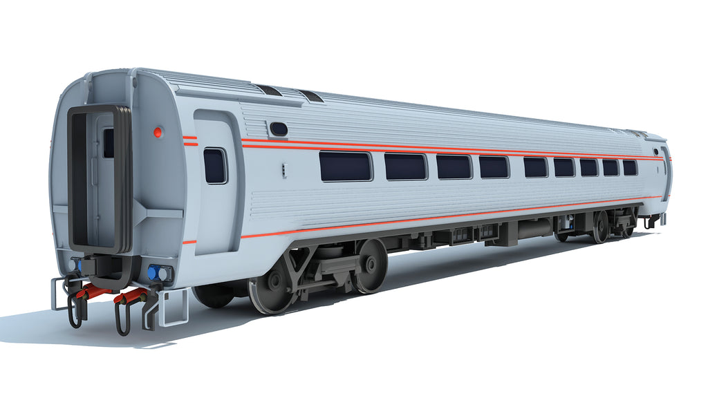 Passenger Train Car 3D Model