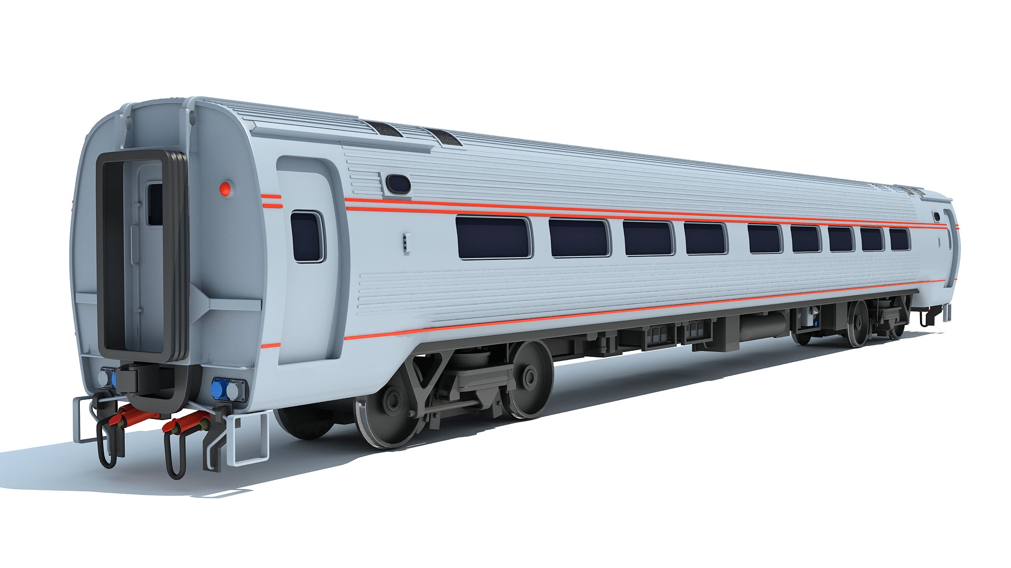 Passenger Train Car 3D Model