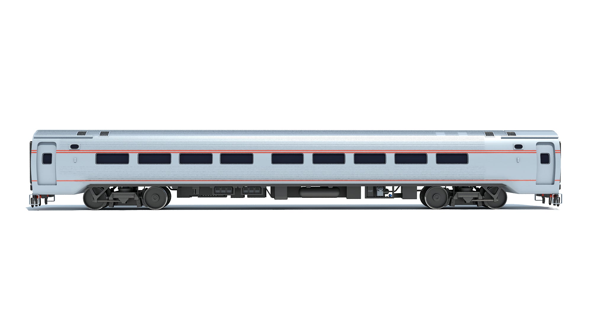 Passenger Train Car 3D Model