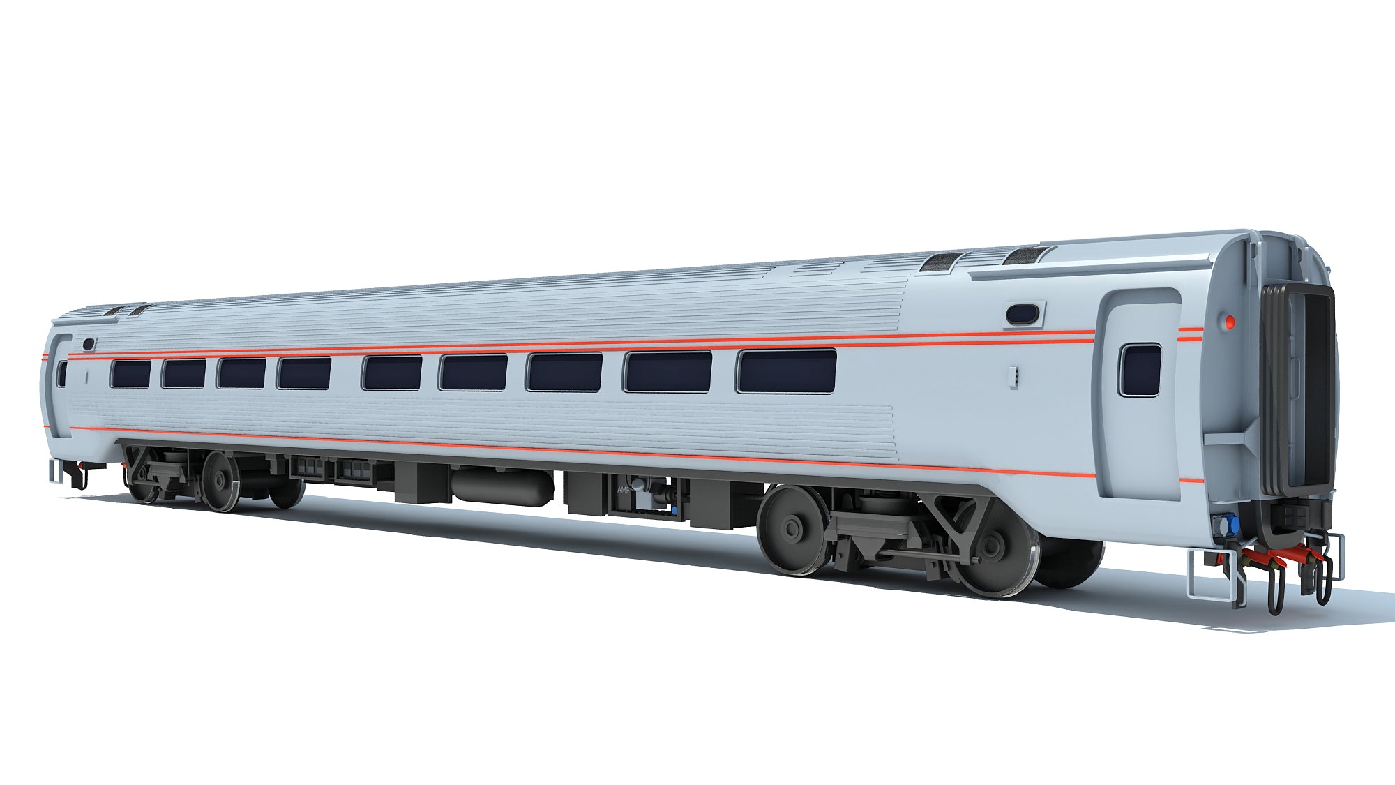 Passenger Train Car 3D Model