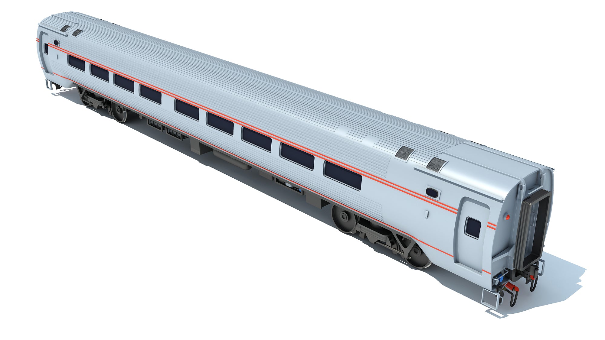 Passenger Train Car 3D Model