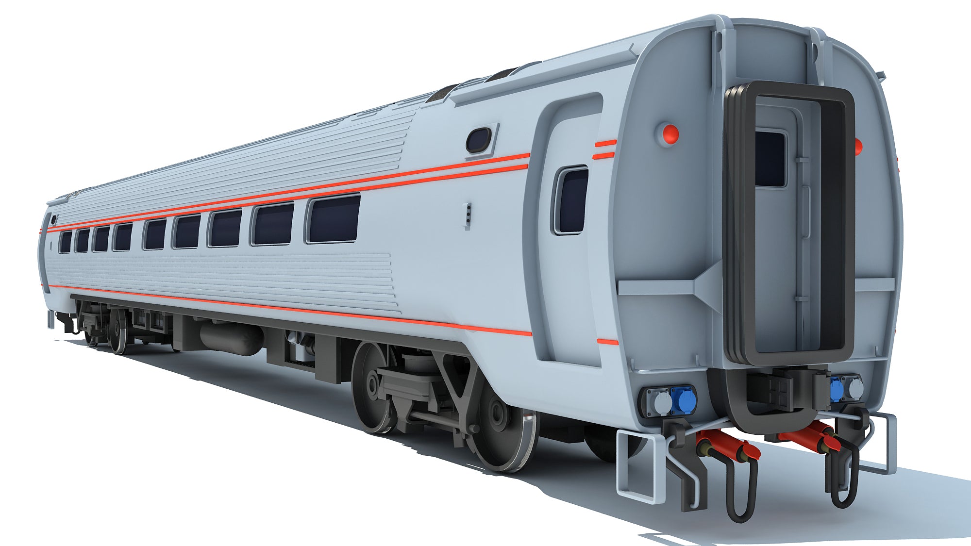 Passenger Train Car 3D Model