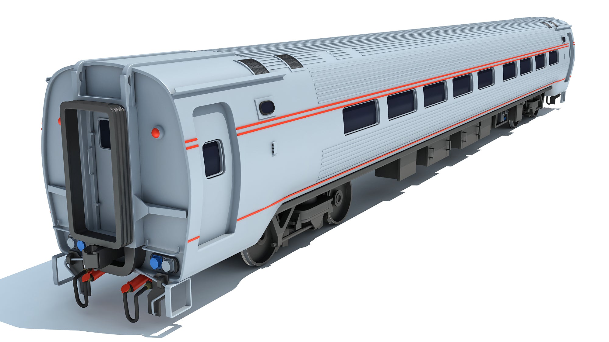 Passenger Train Car 3D Model