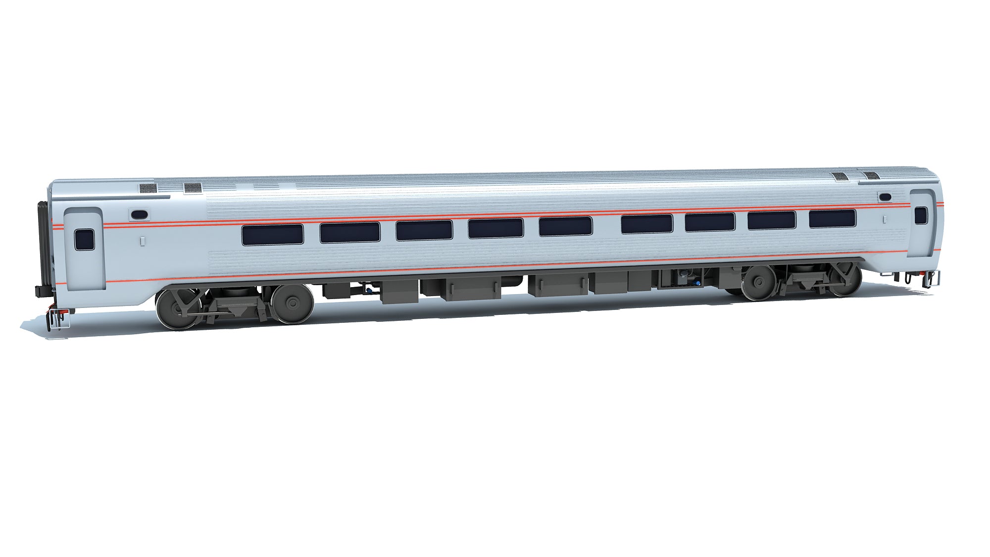 Passenger Train Car 3D Model