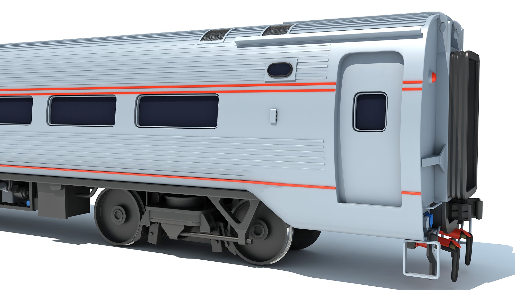 Passenger Train Car 3D Model