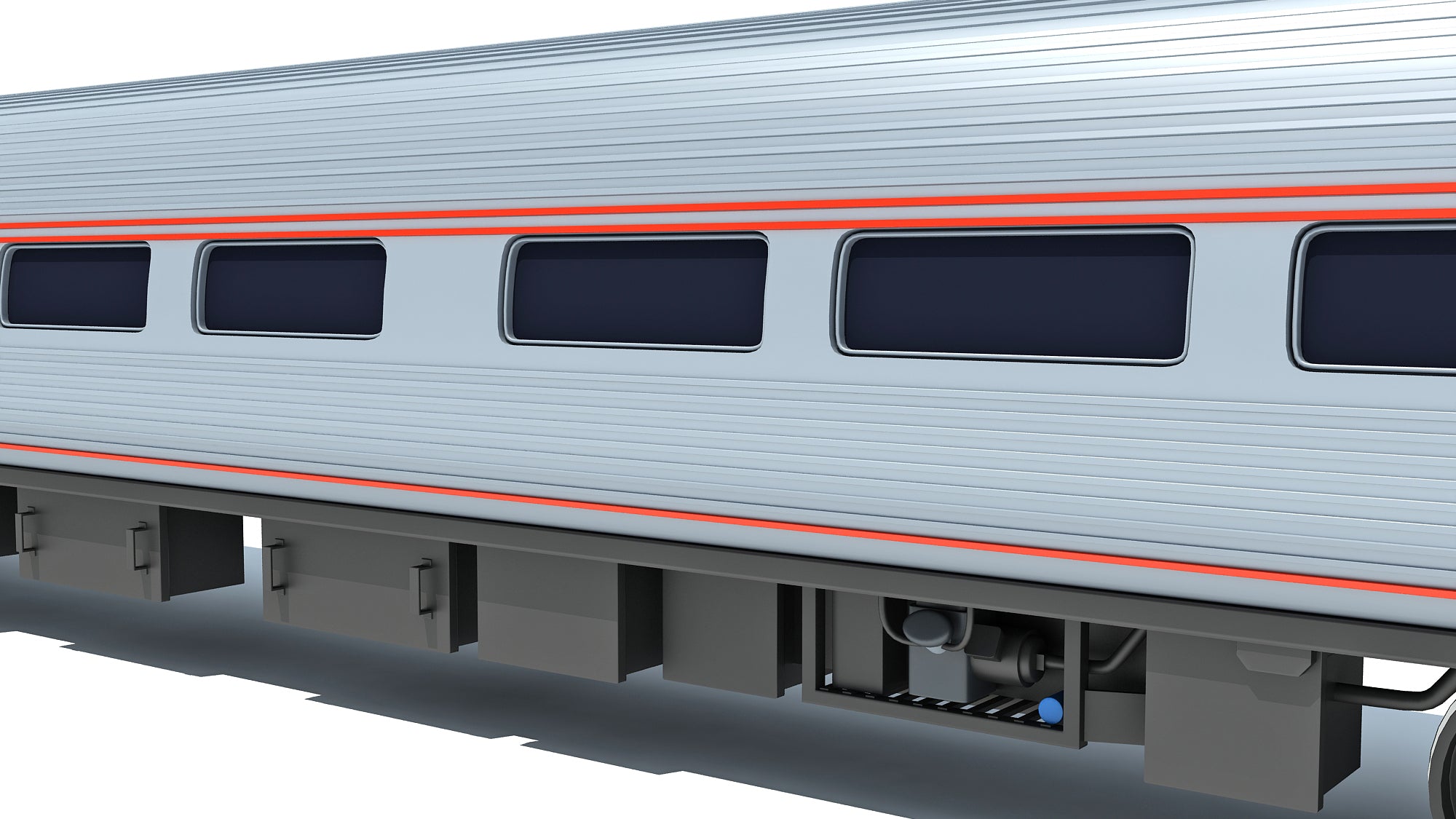 Passenger Train Car 3D Model