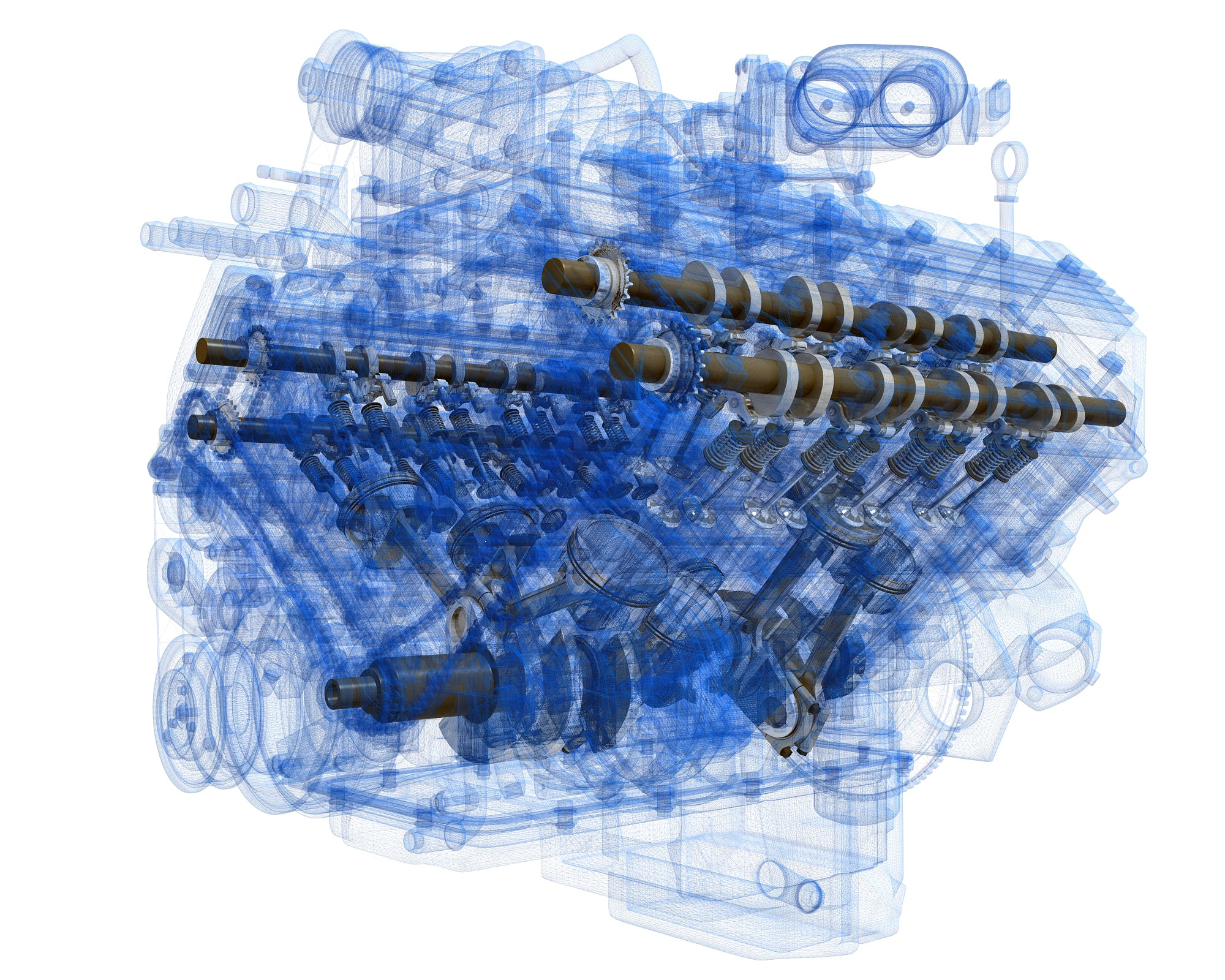 Animated V8 Engine