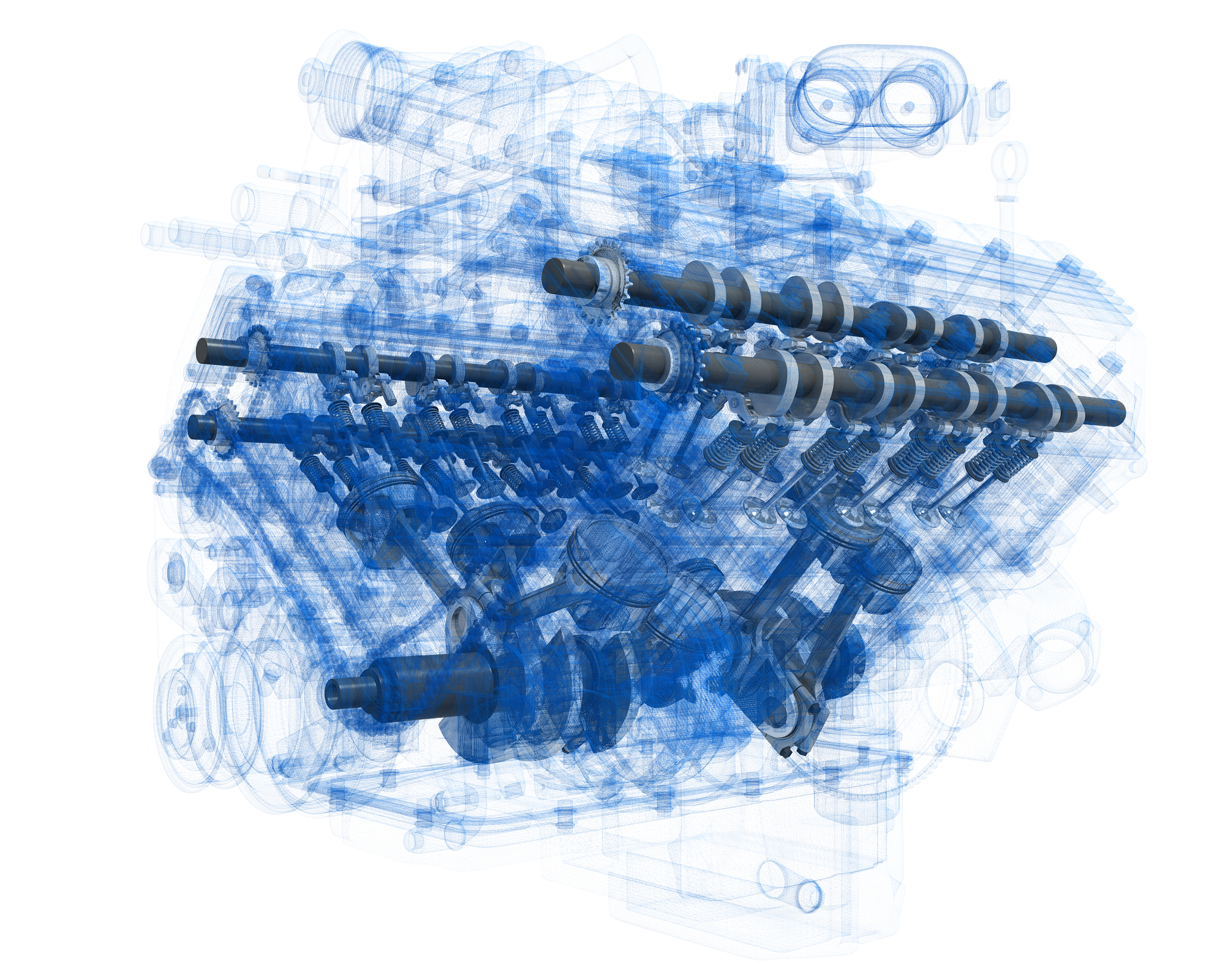 Animated V8 Engine