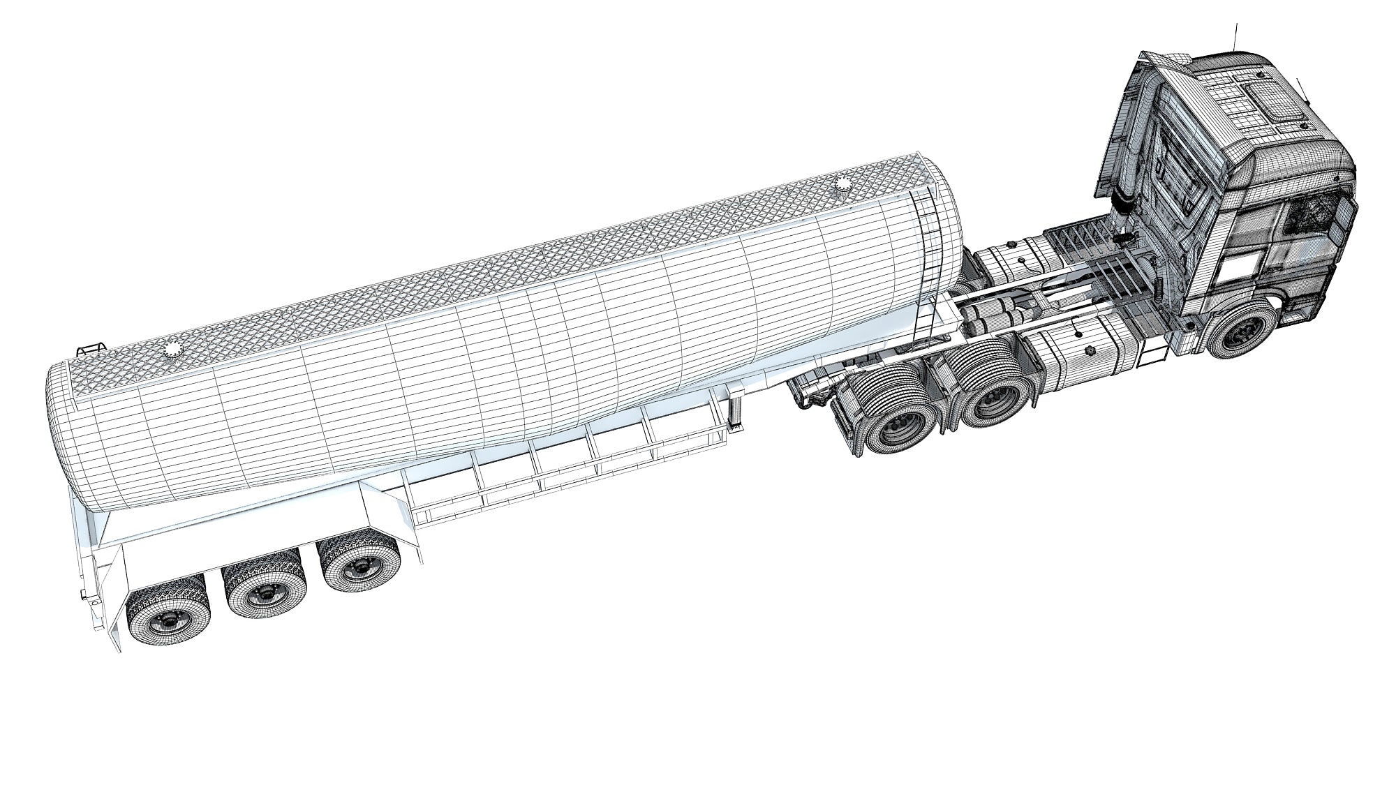 Truck with Tank Trailer