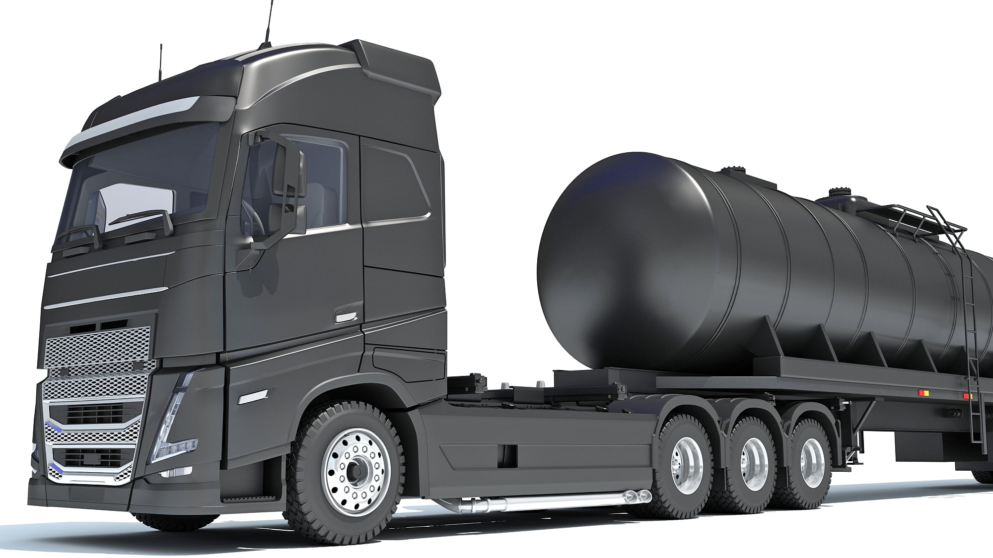 Truck with Tank Semitrailer