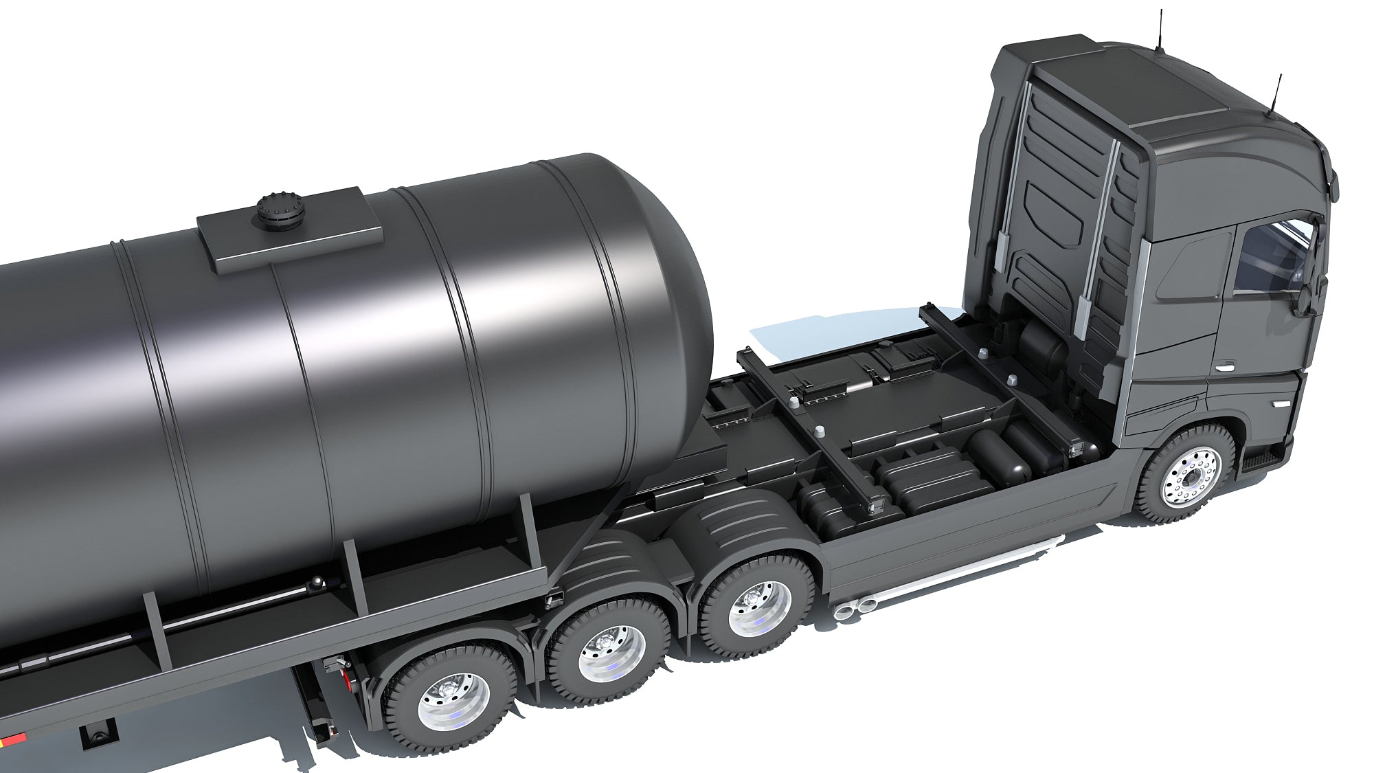Truck with Tank Semitrailer