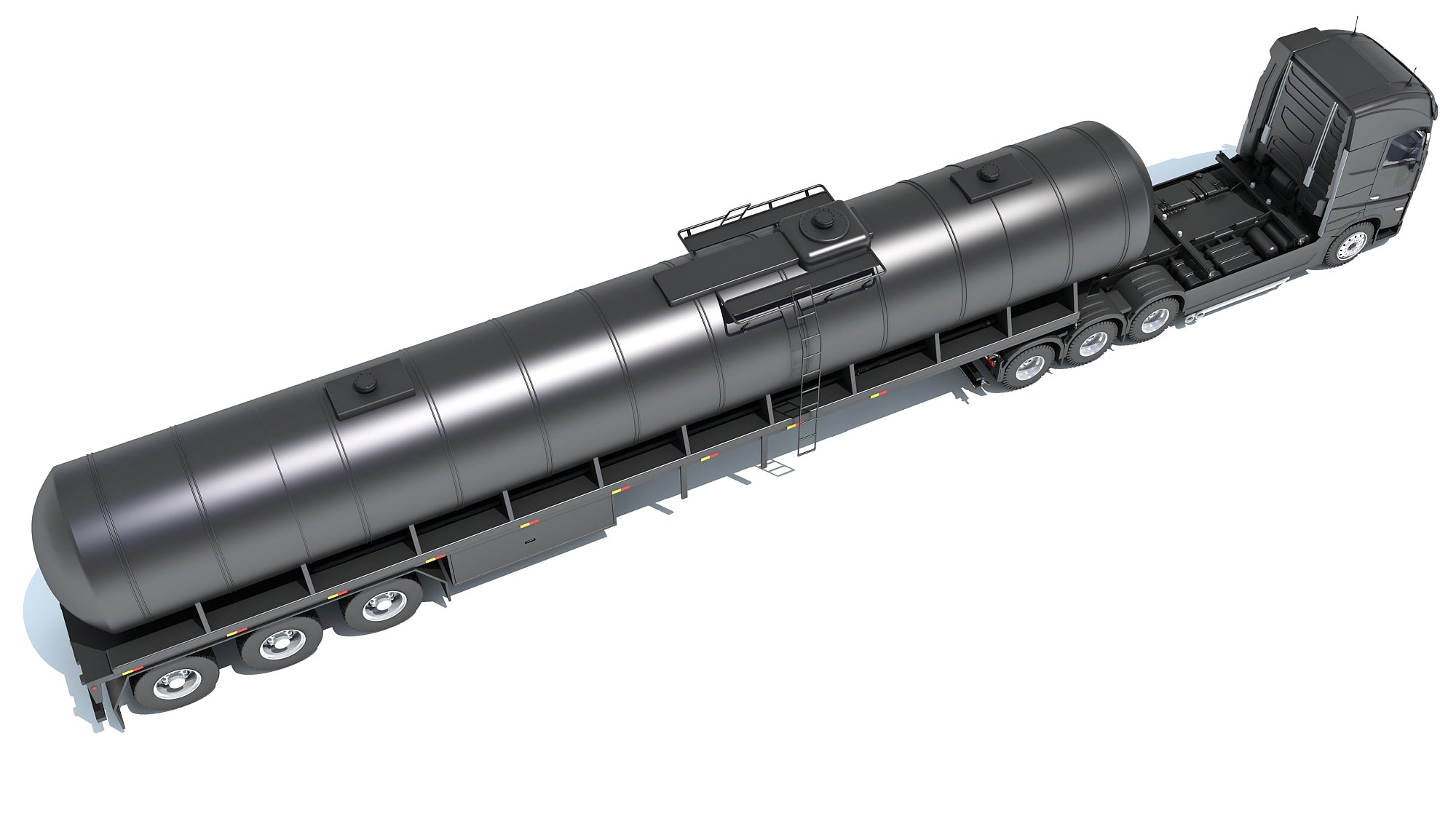 Truck with Tank Semitrailer