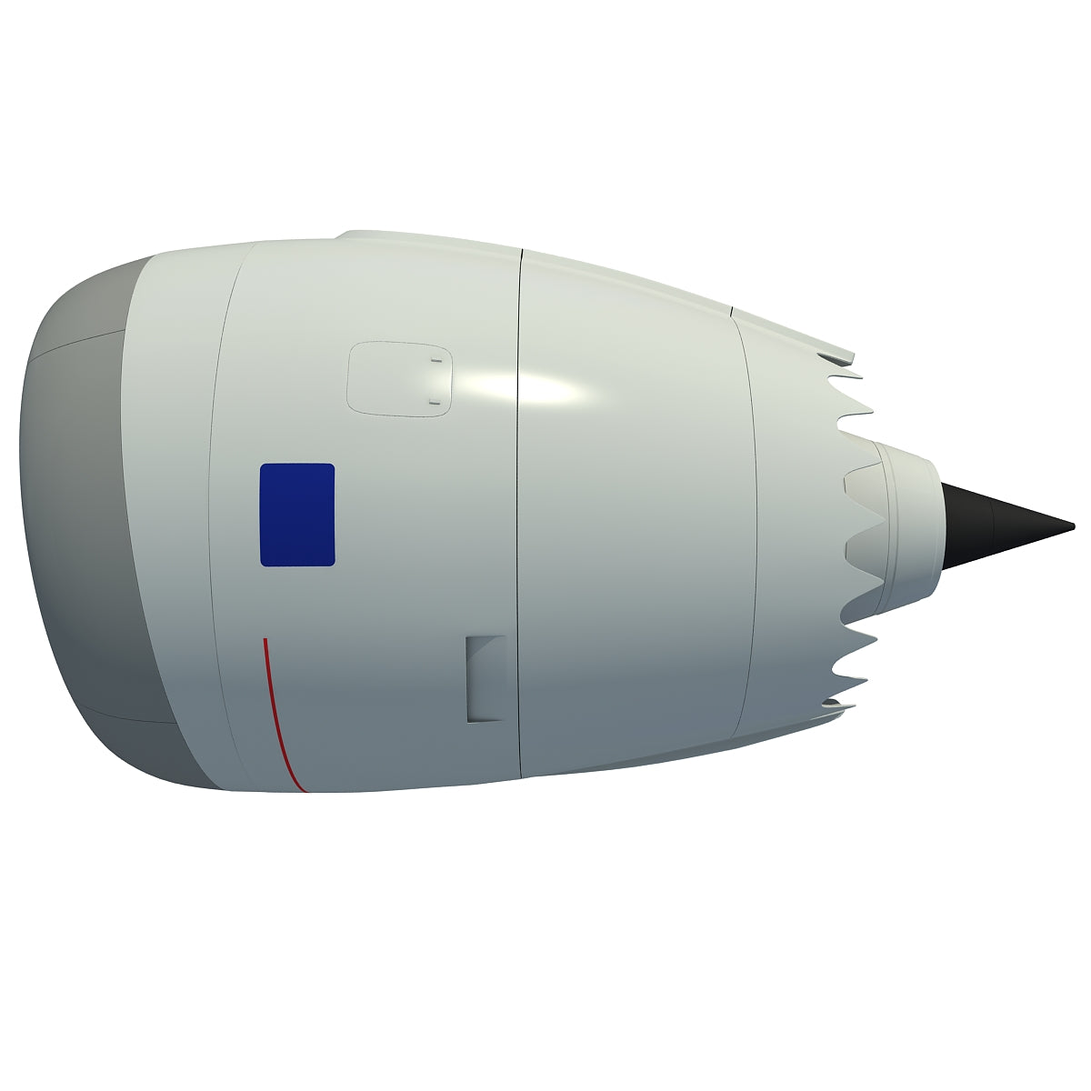 3D Aircraft Jet Turbofan Engine Model