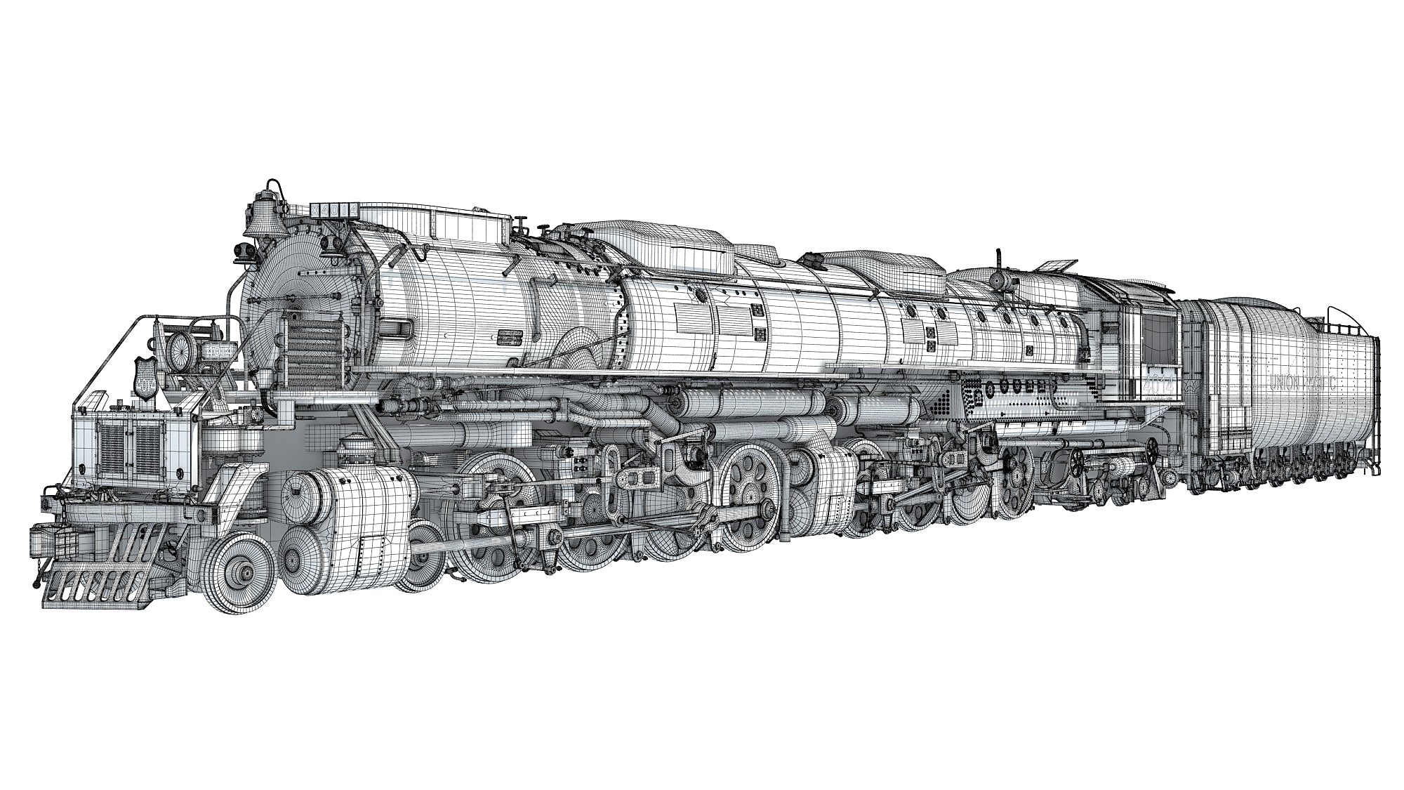 Union Pacific Big Boy 4014 Steam Locomotive 3D Horse union-pacific-big-boy-4014-steam-locomotive-3d-horse