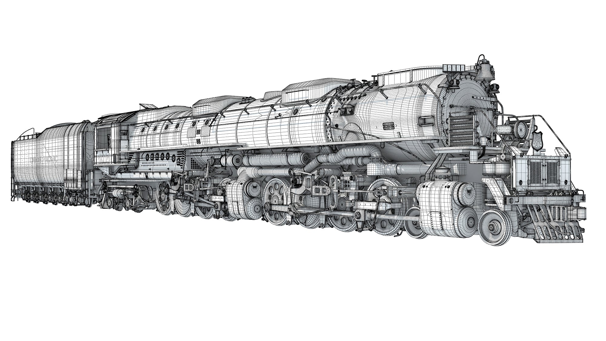 Union Pacific Big Boy 4014 Steam Locomotive 3D Horse union-pacific-big-boy-4014-steam-locomotive-3d-horse