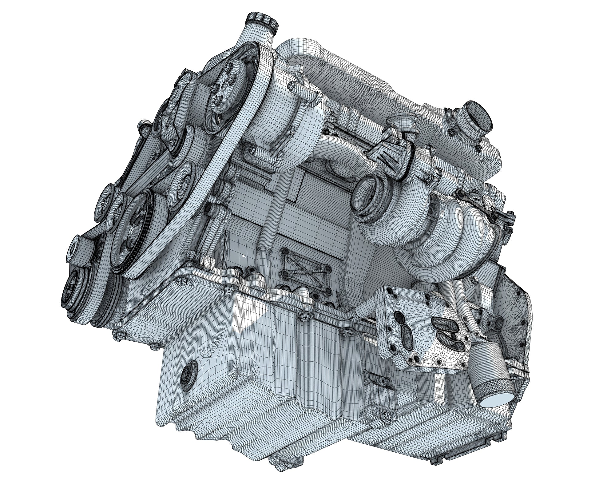 Animation V12 Engine 3D Models