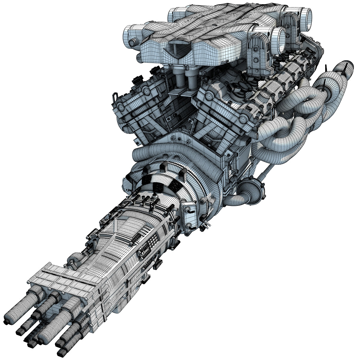 V12 Engine 3D Model