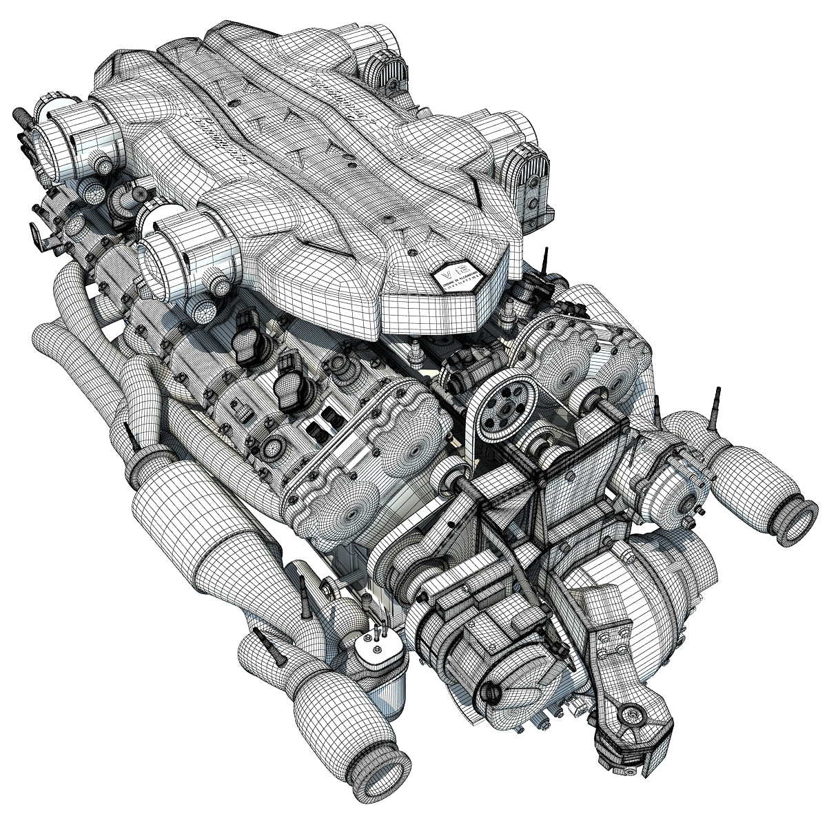 V12 Engine 3D Model