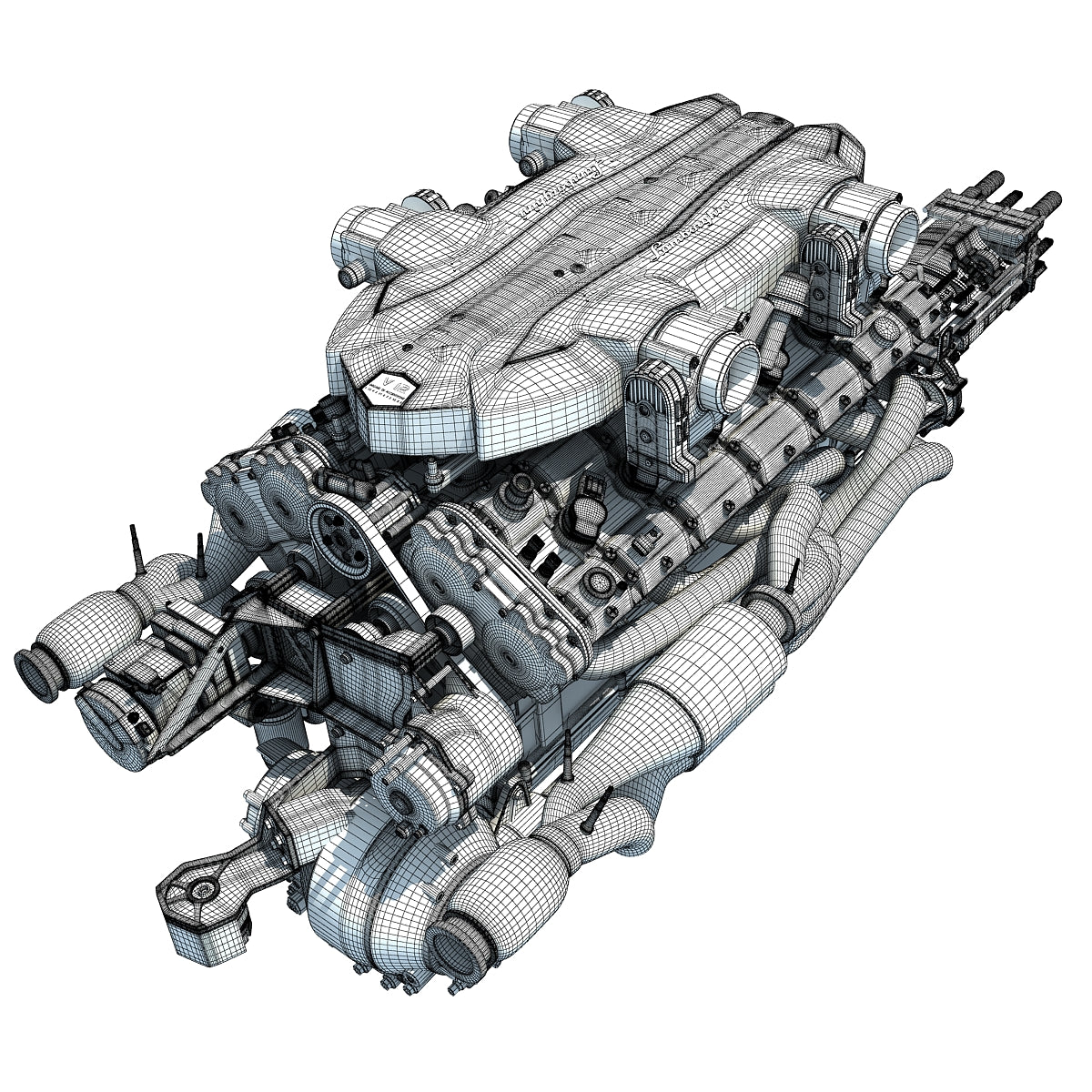 V12 Engine 3D Model