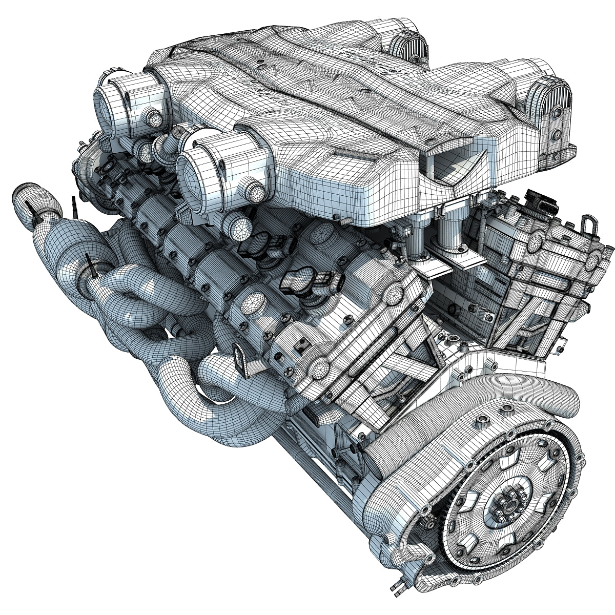 V12 Engine 3D Model