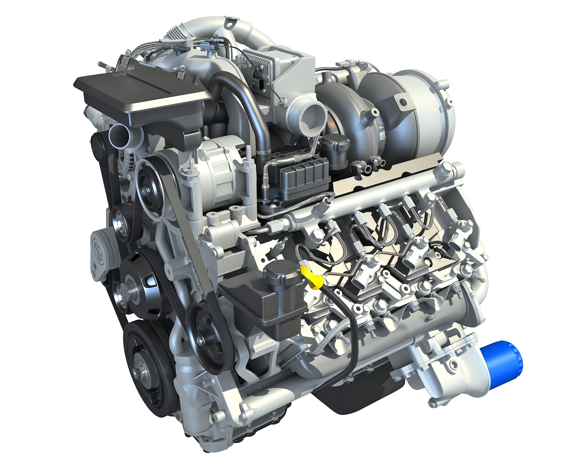 V8 Turbo Engine - 3D Models