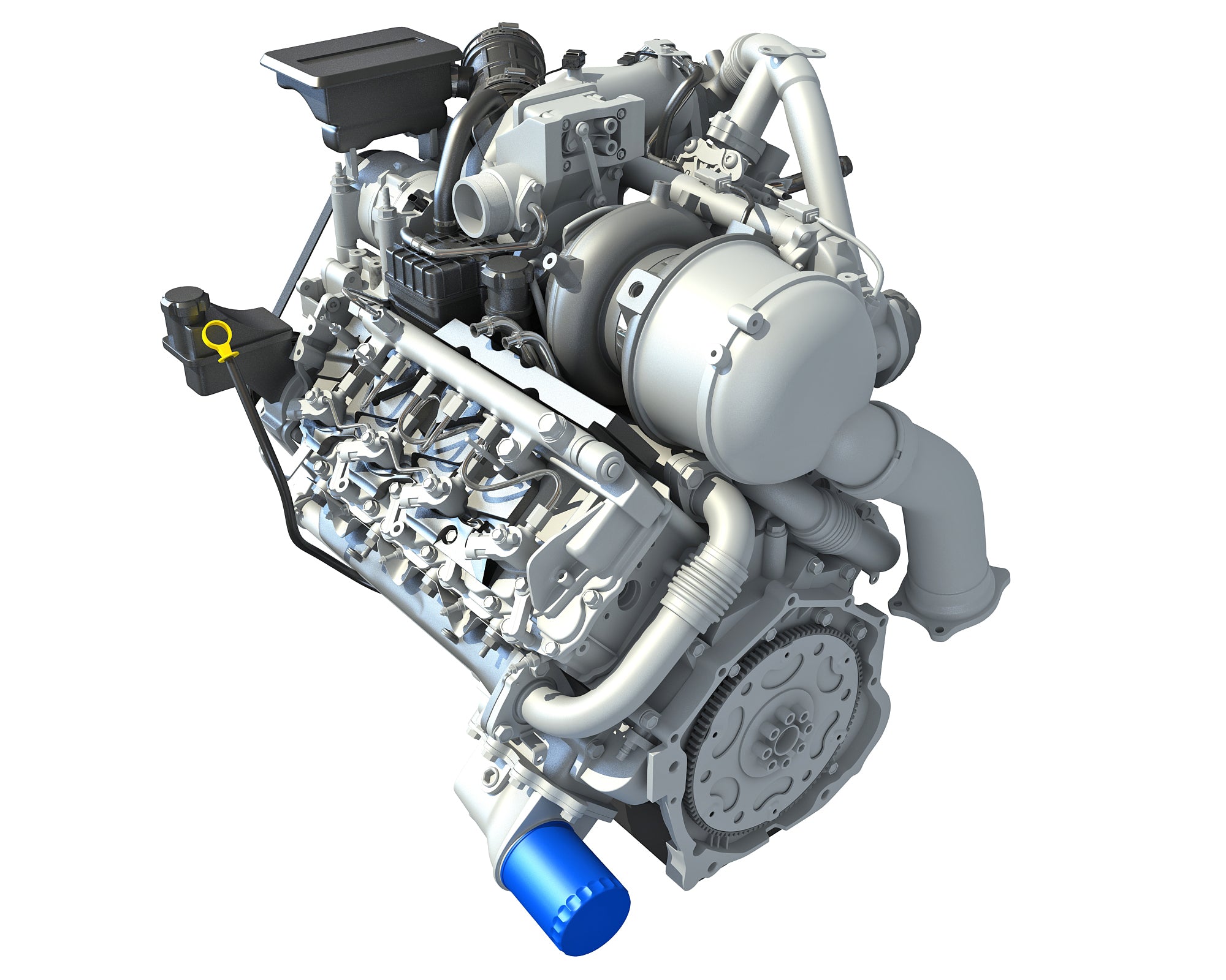 V8 Turbo Engine - 3D Models