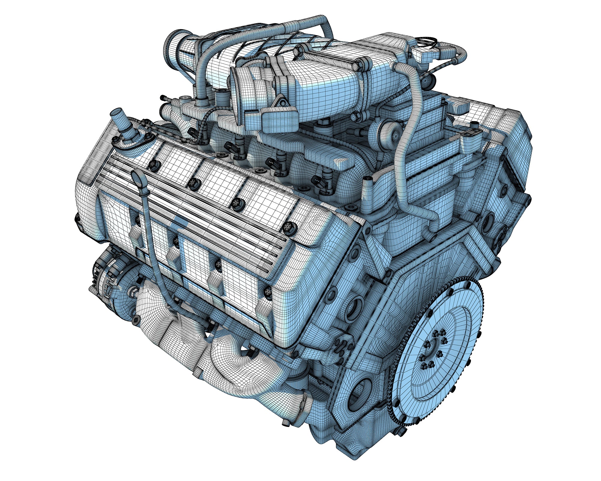 V8 Engine 3D Models