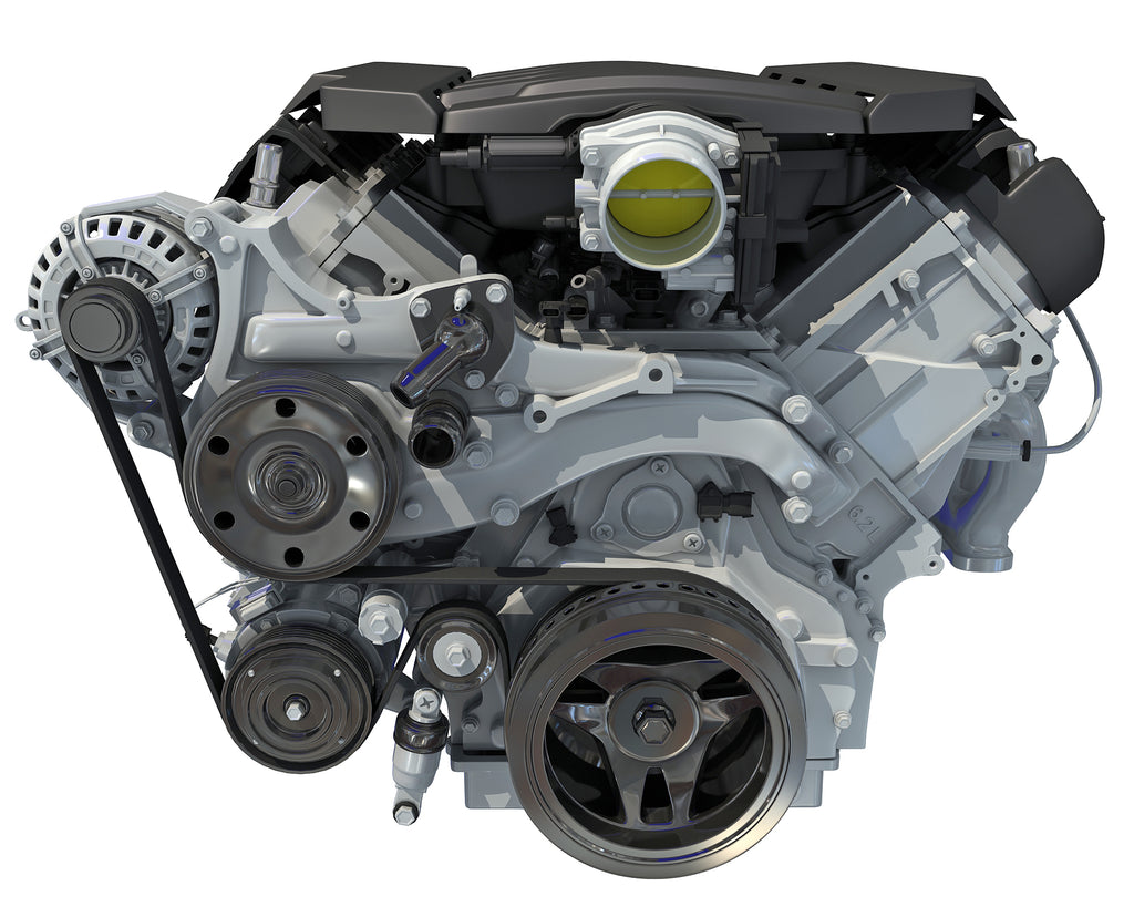 V8 Engine with Semi Interior