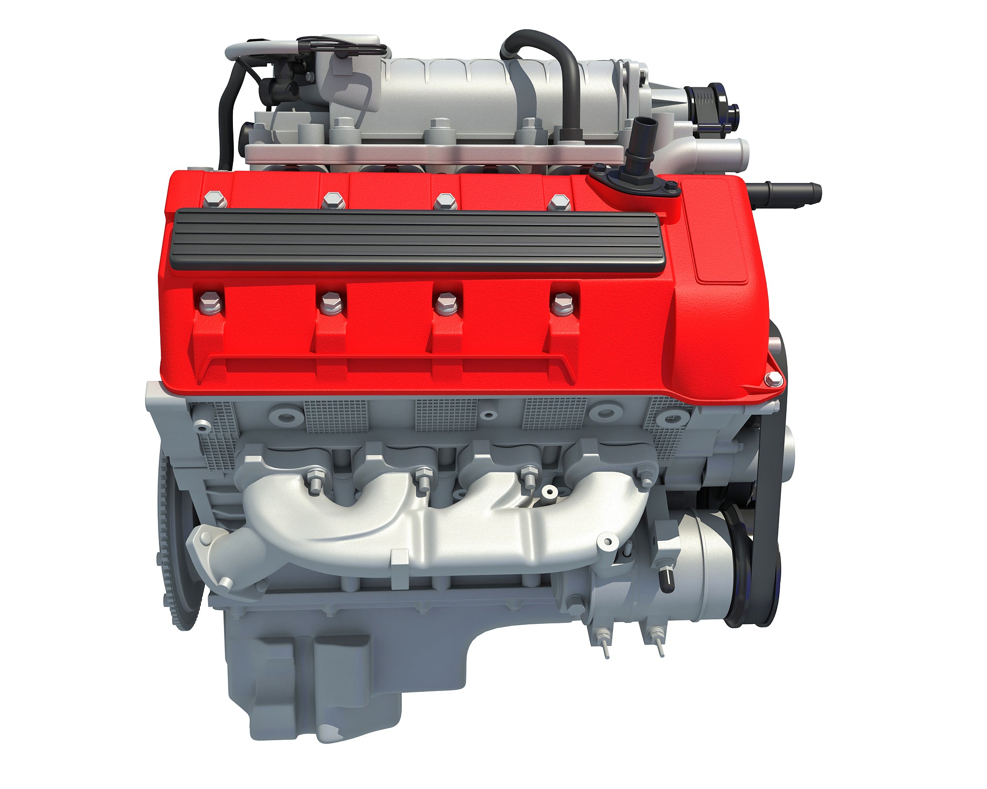 V8 Engine with Interior Parts