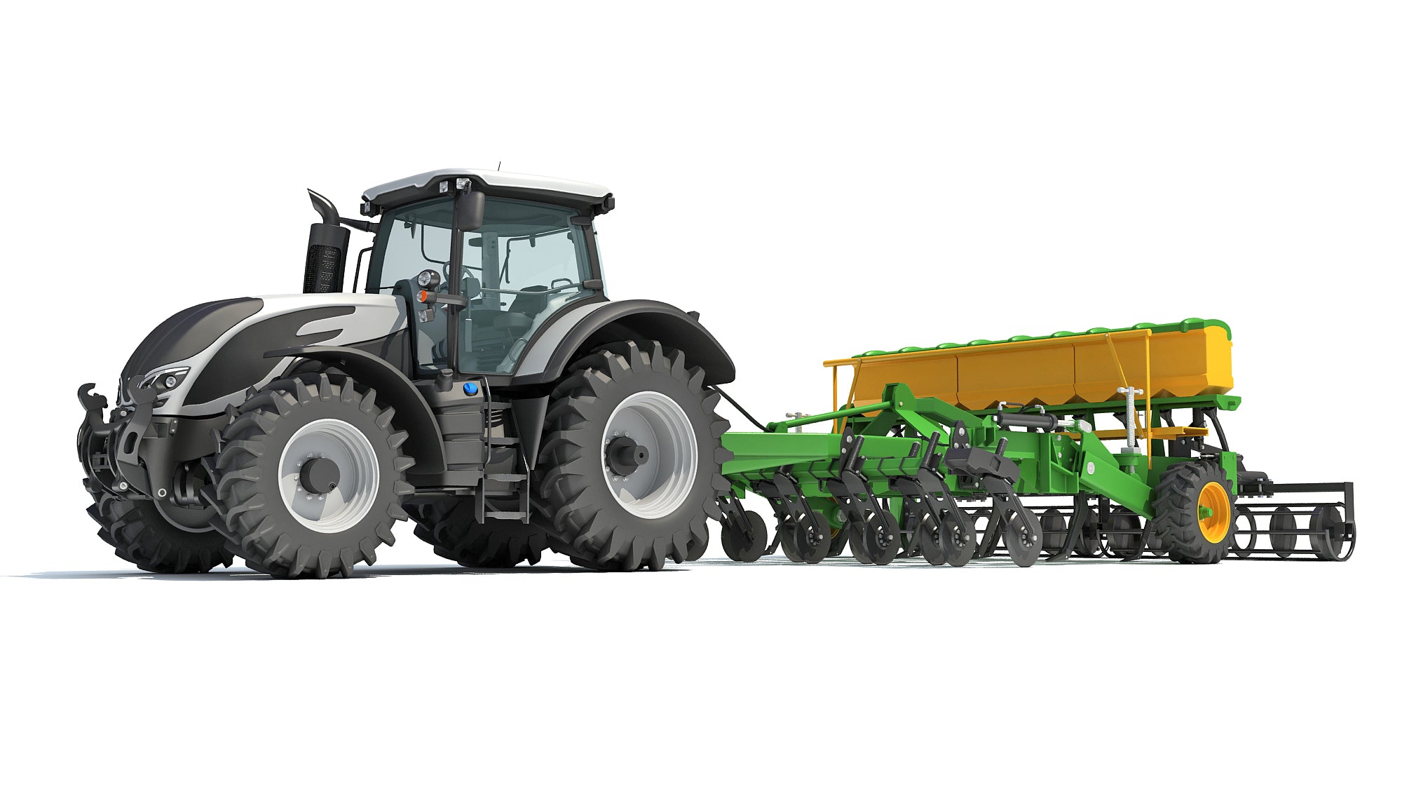 Tractor with Trailed Disc Harrow