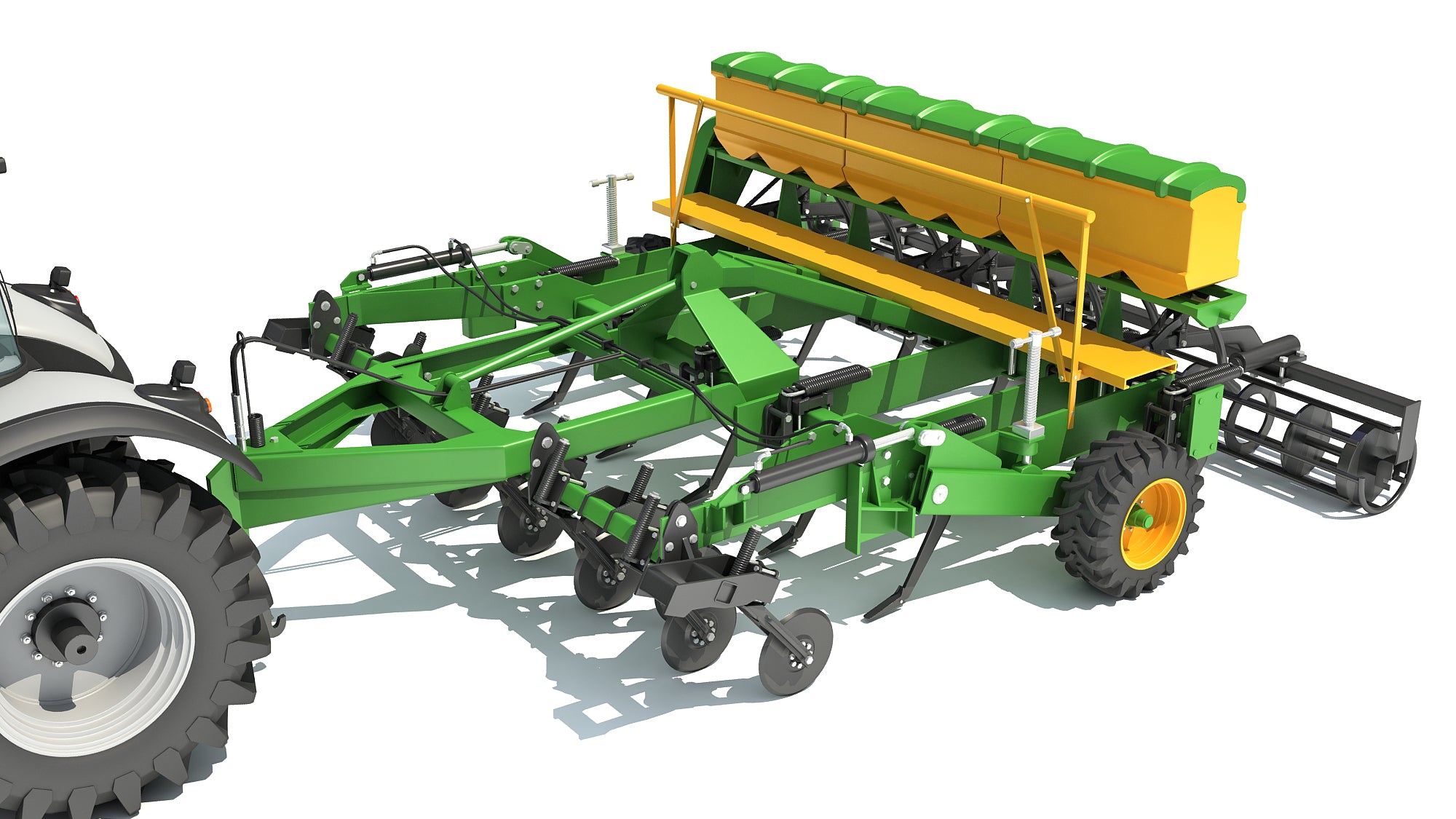 Tractor with Trailed Disc Harrow