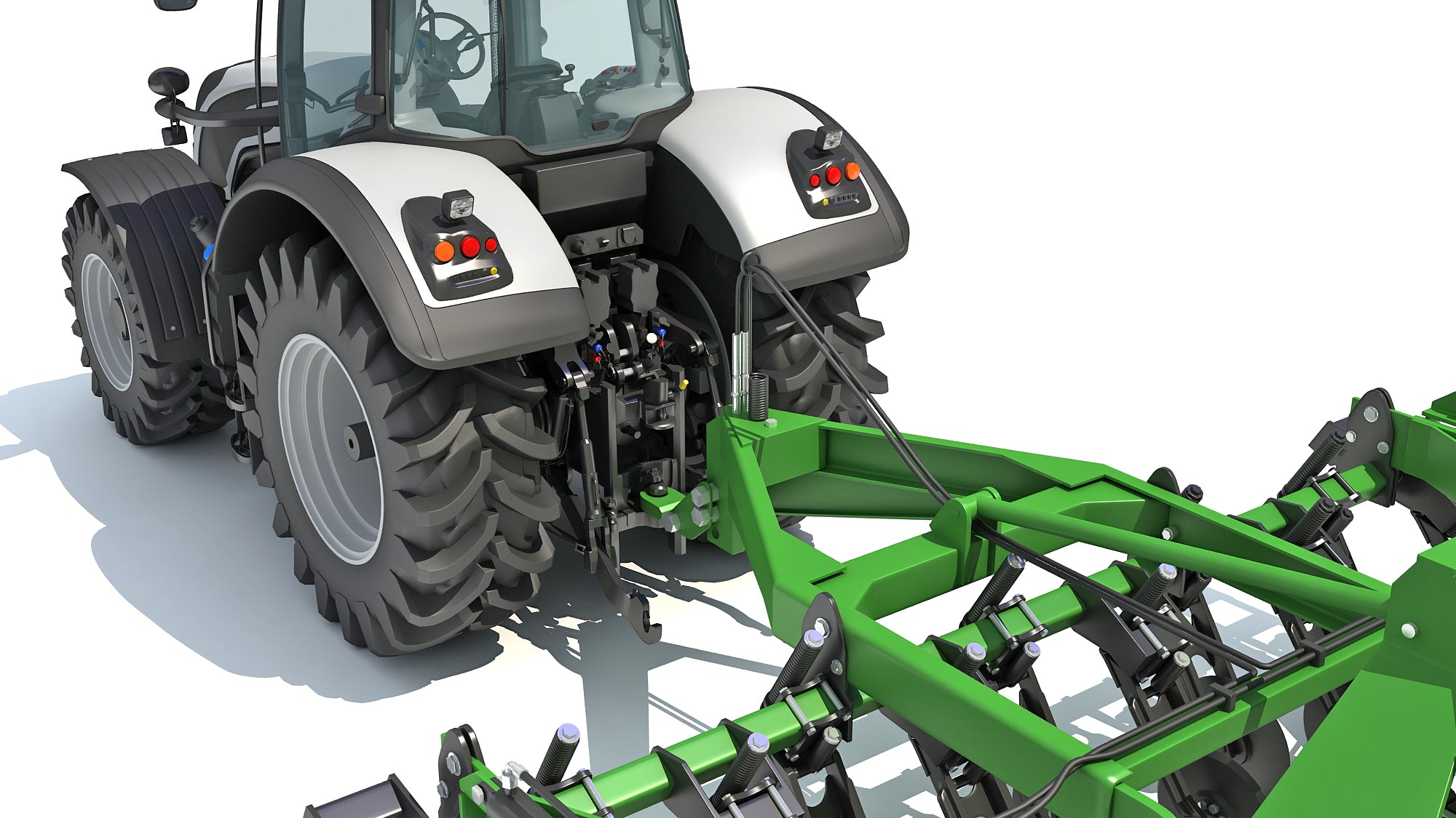 Tractor with Trailed Disc Harrow