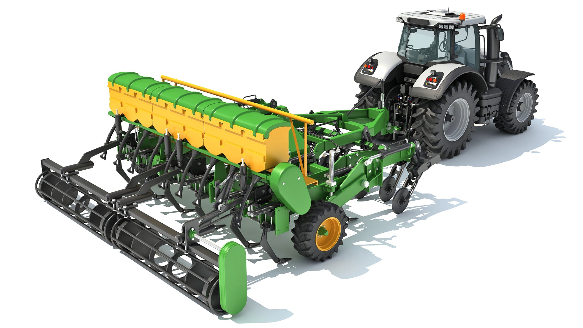 Tractor with Trailed Disc Harrow