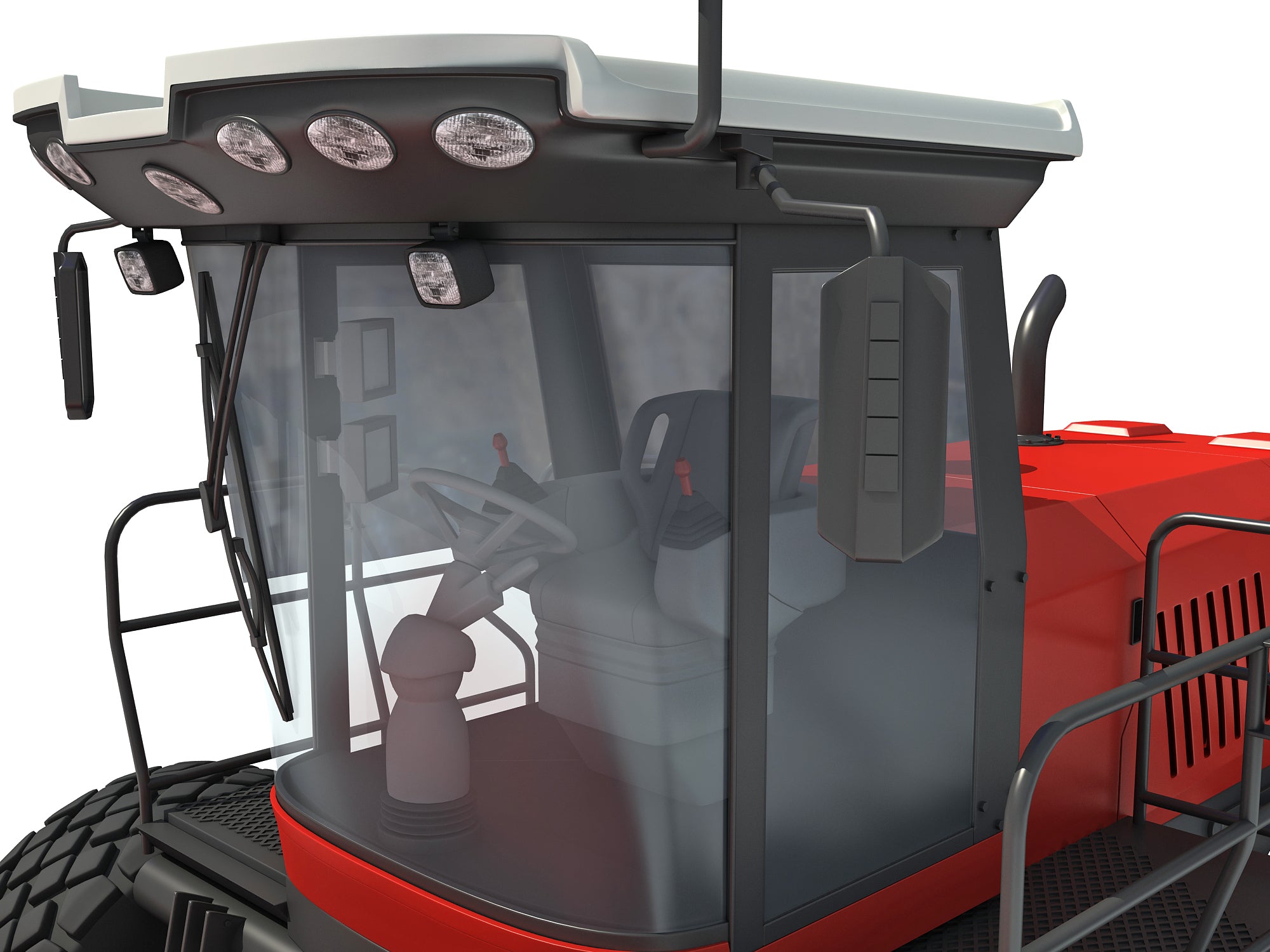 Swather Windrower 3D Model