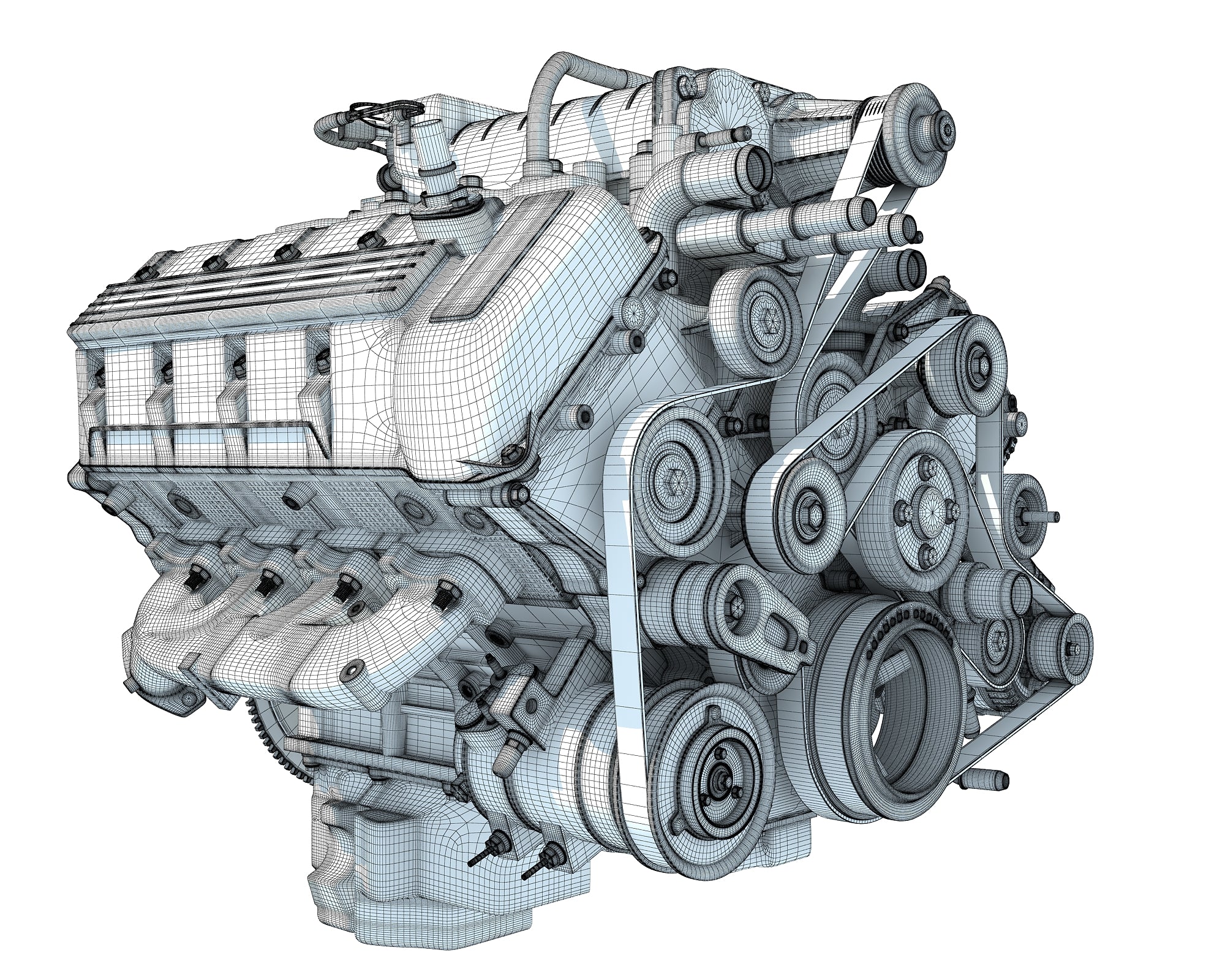 Cutaway V8 Engine