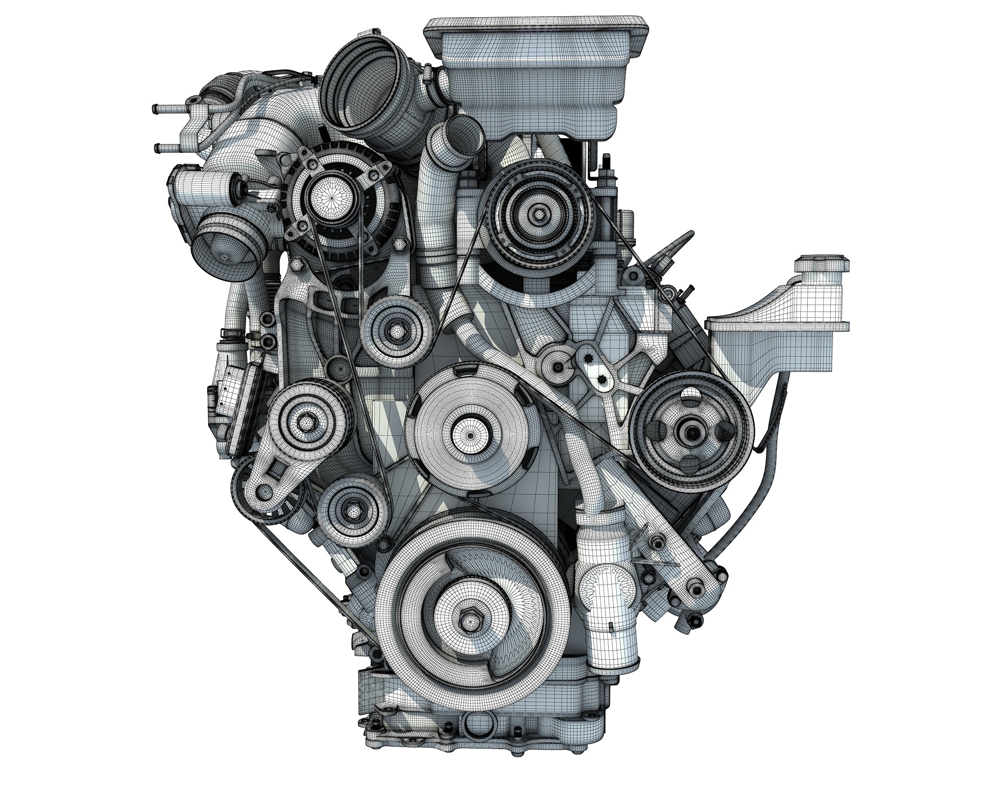V8 Turbo Engine - 3D Models