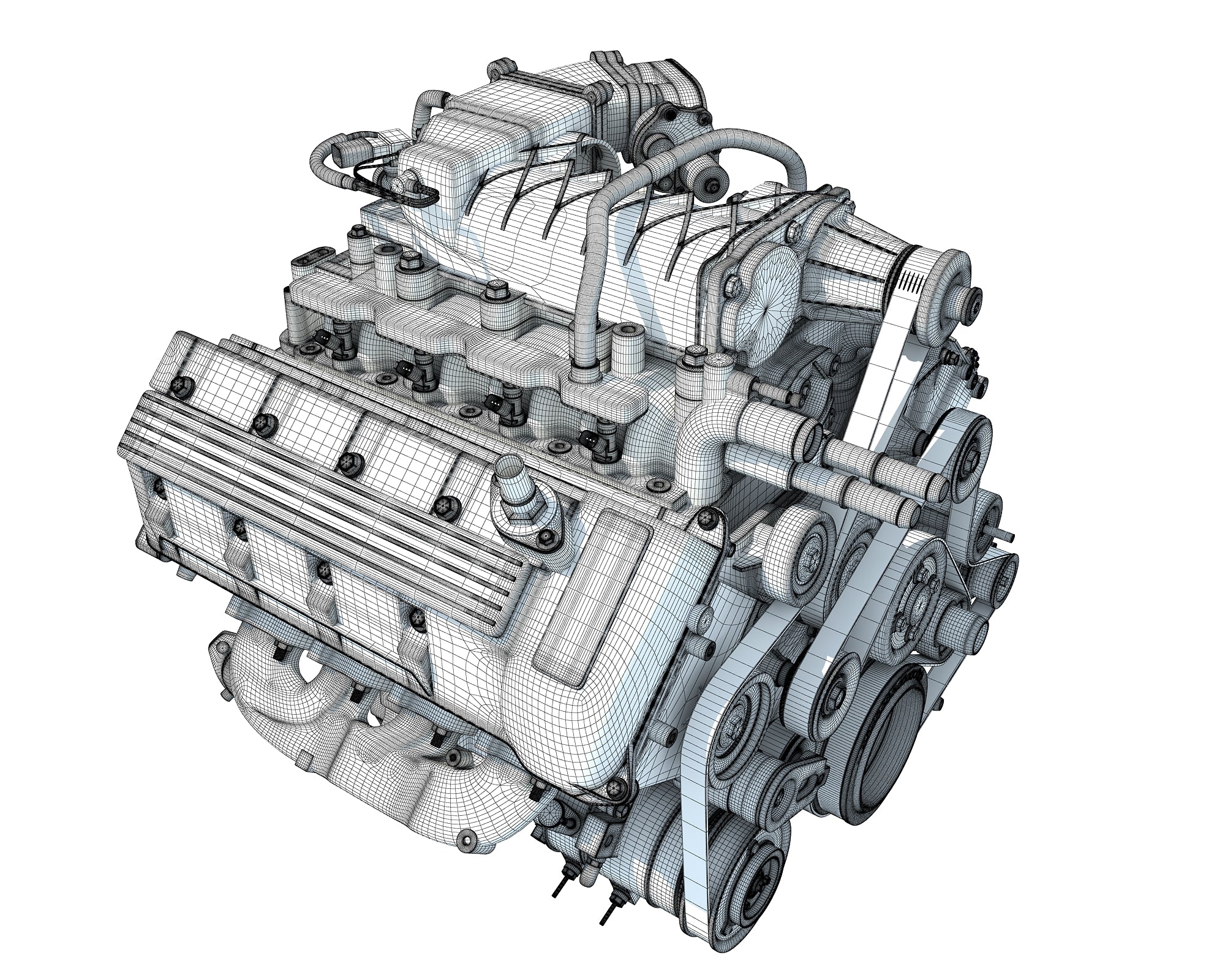 Cutaway V8 Engine