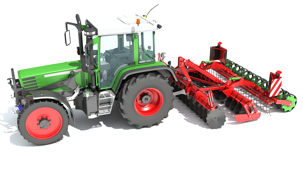 Tractor with Disc Harrow