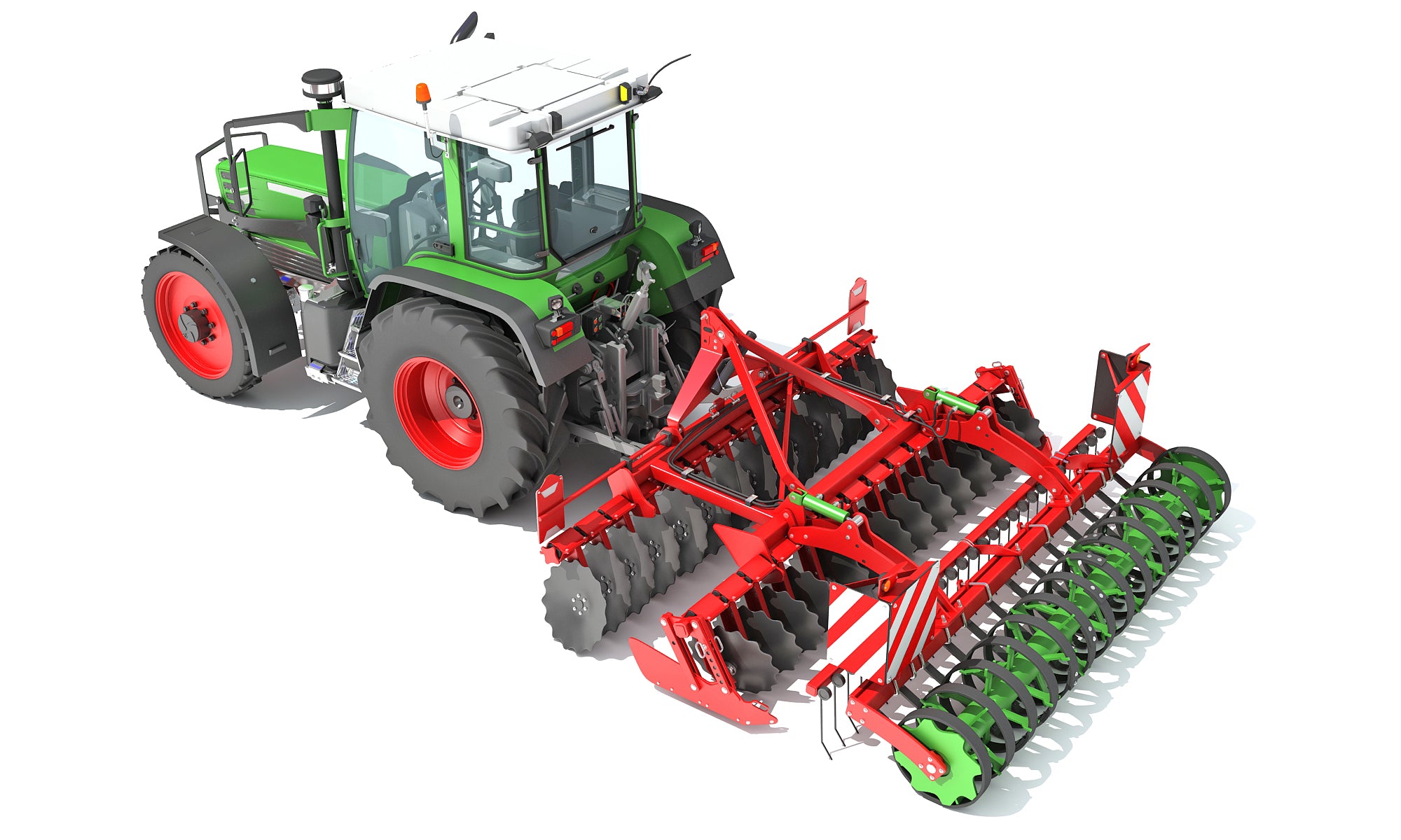 Tractor with Disc Harrow