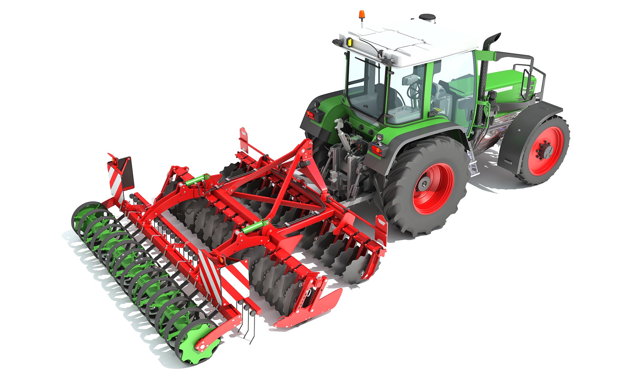 Tractor with Disc Harrow