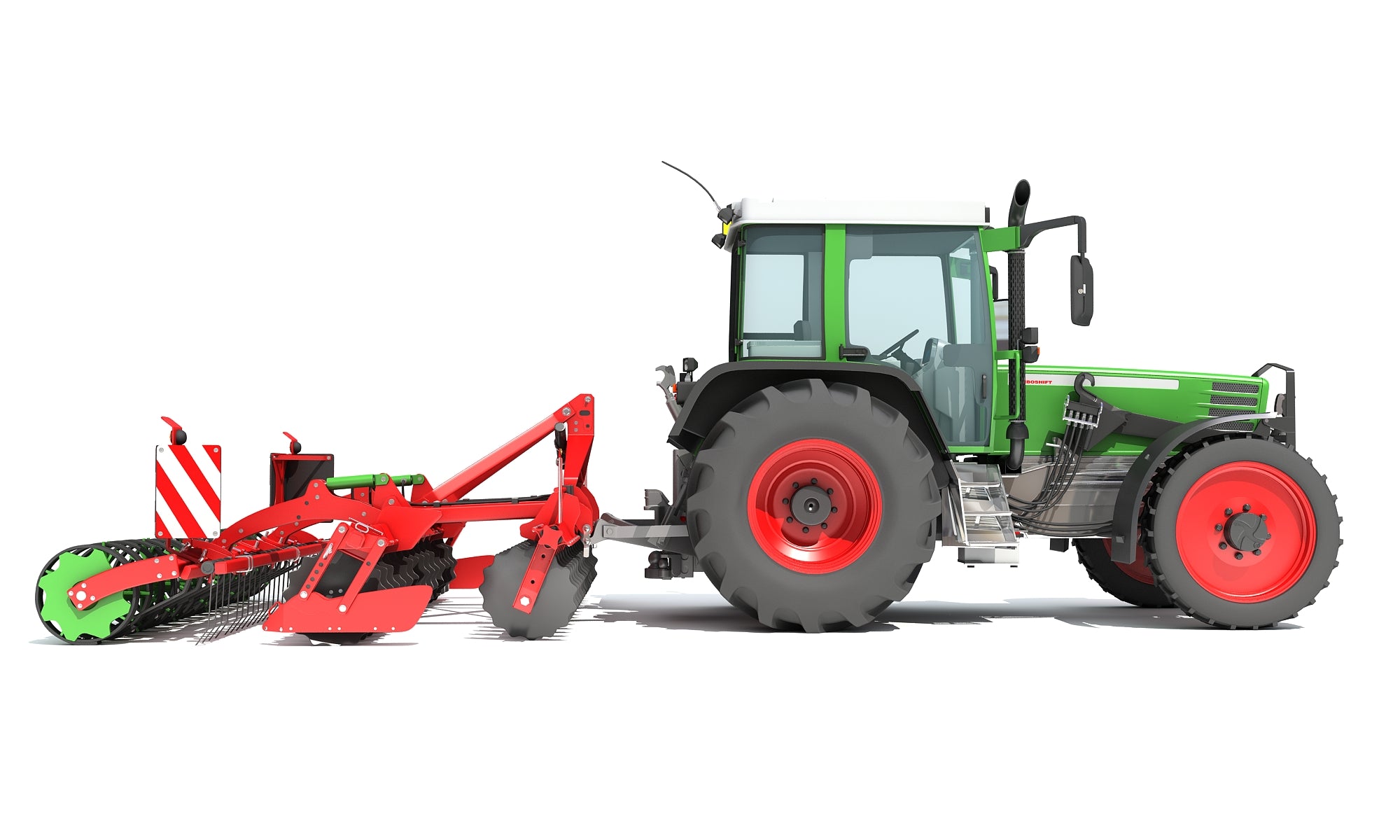 Tractor with Disc Harrow