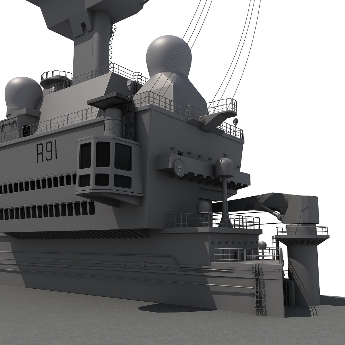 Aircraft Carrier Charles de Gaulle 3D Model